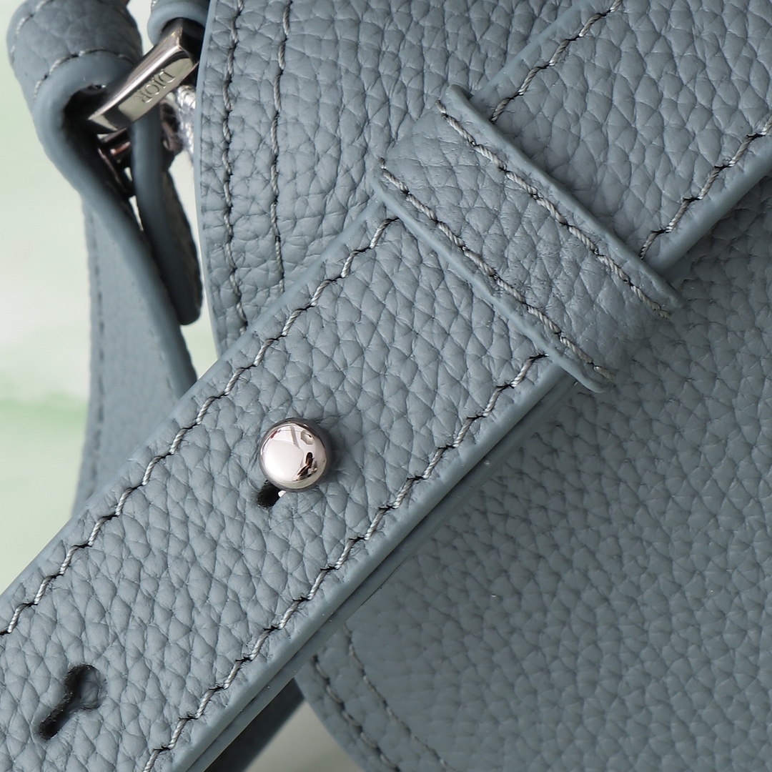 Dior Messenger Bag Cow Leather Gray Mini Size L-s