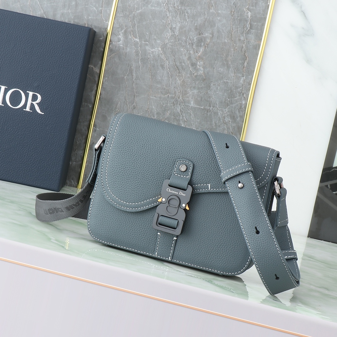 Dior Messenger Bag Cow Leather Gray S