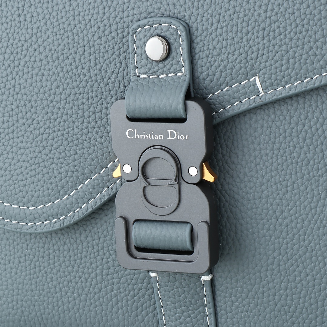 Dior Messenger Bag Cow Leather Gray S