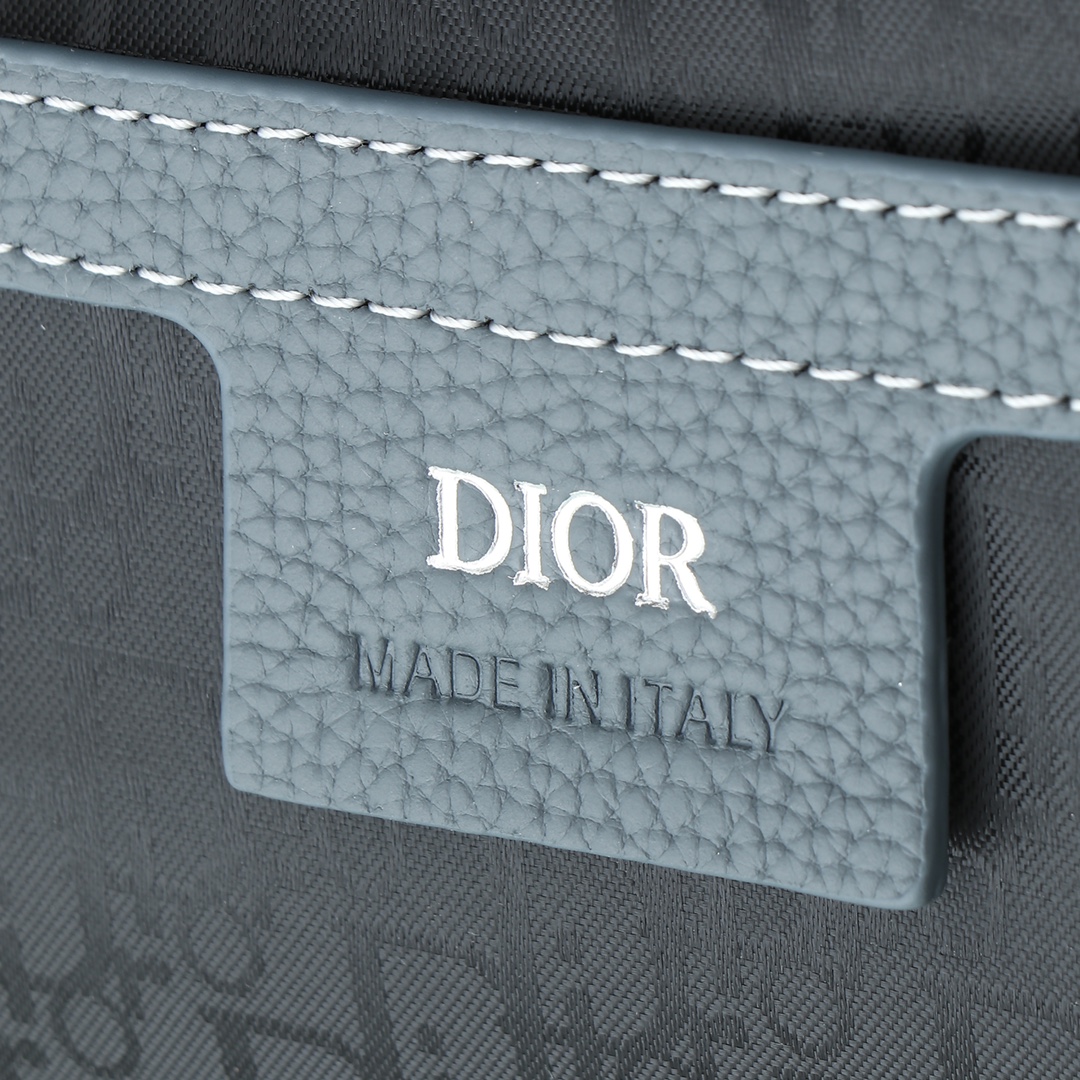 Dior Messenger Bag Cow Leather Gray S