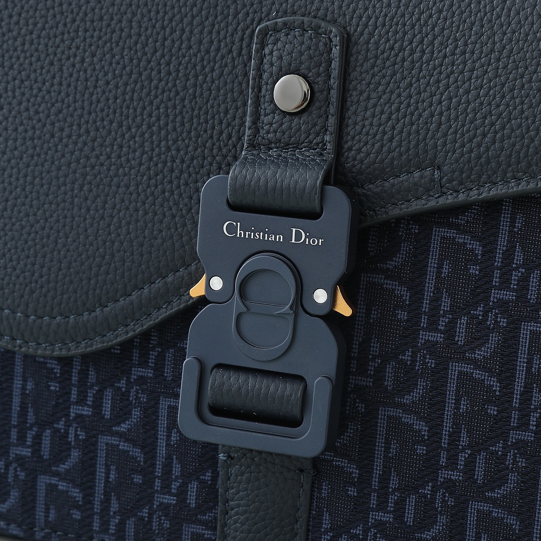 Dior Messenger Bag Cow Leather Blue L-s