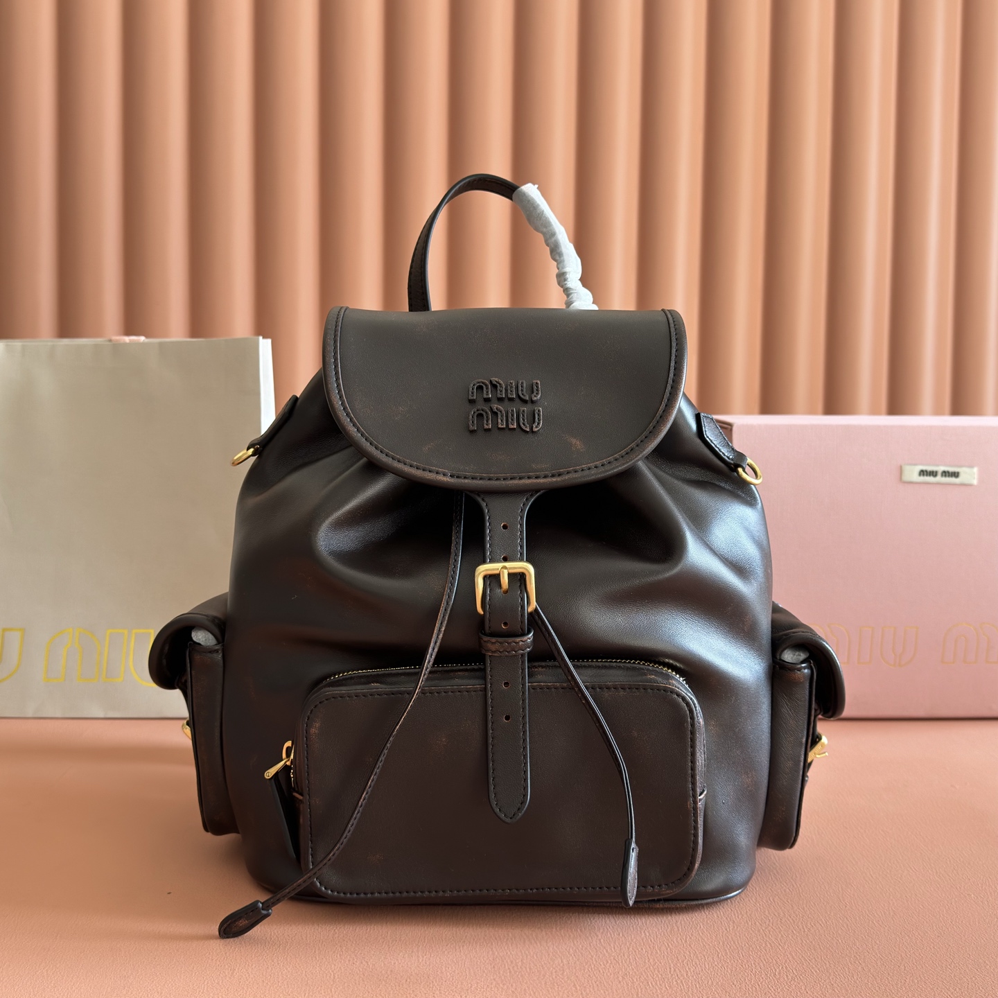 Miu Miu Backpack Cow Leather M