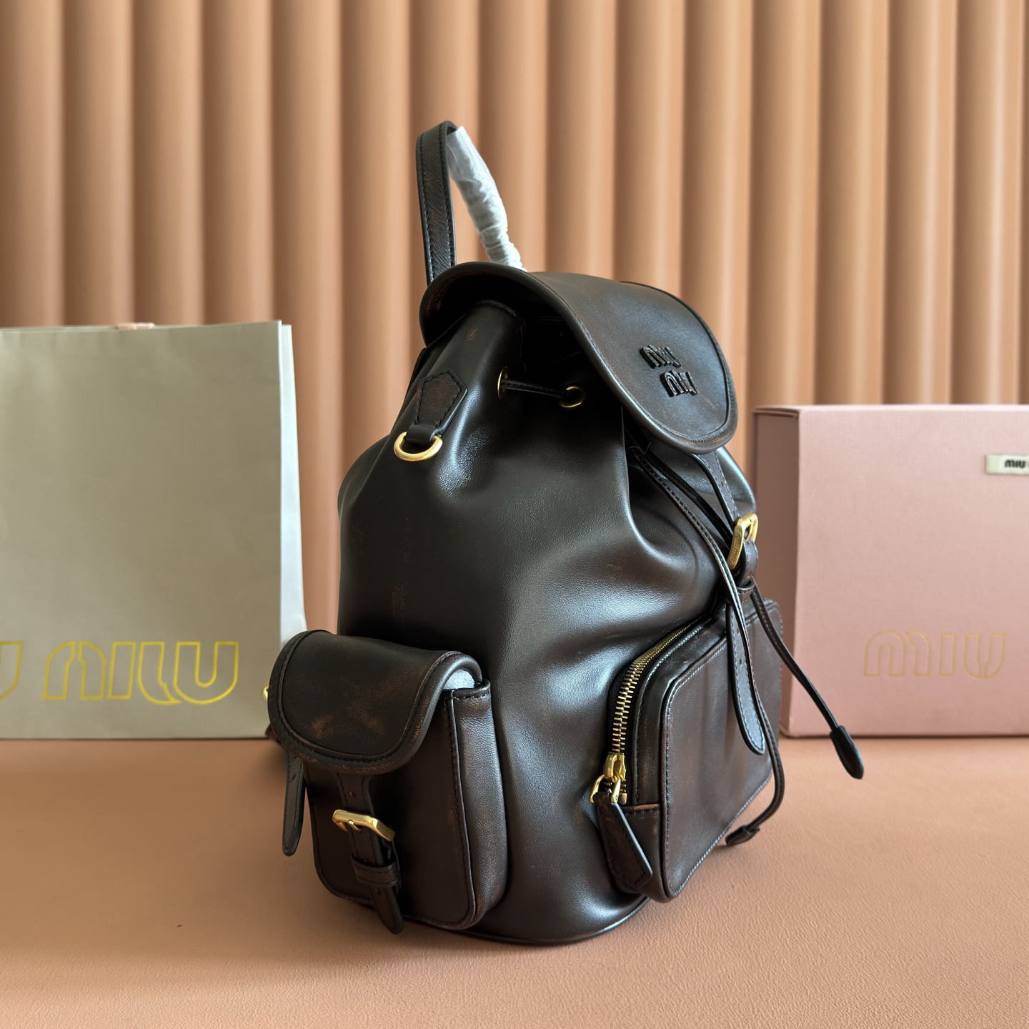 Miu Miu Backpack Cow Leather M
