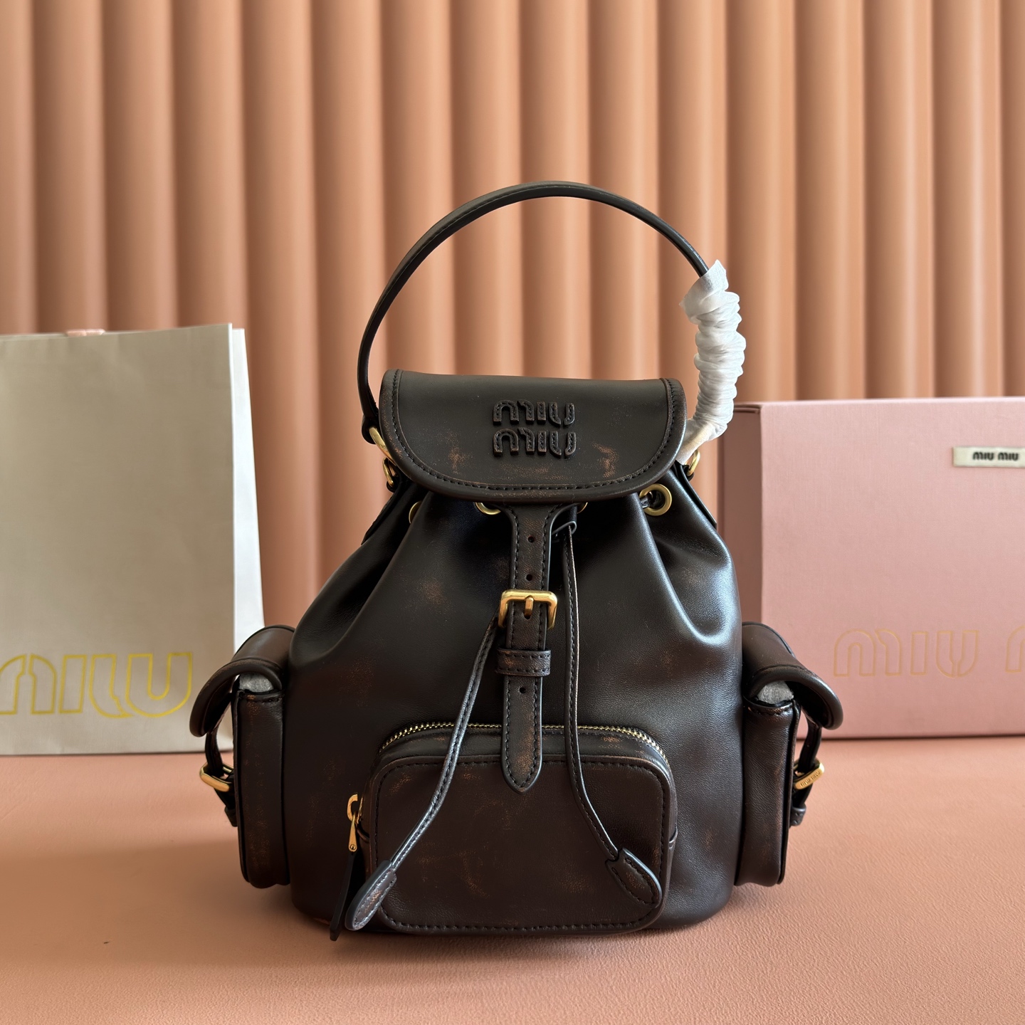 Miu Miu Backpack Cow Leather M