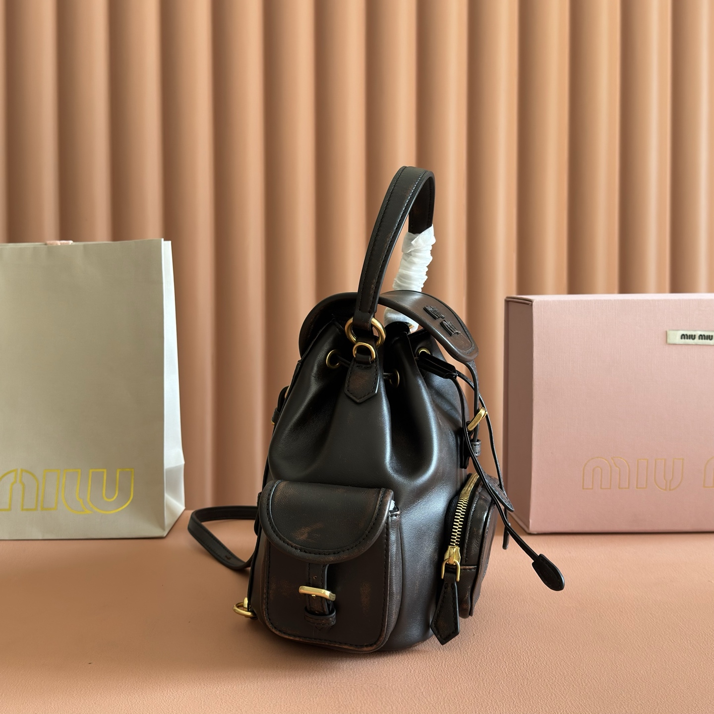 Miu Miu Backpack Cow Leather M