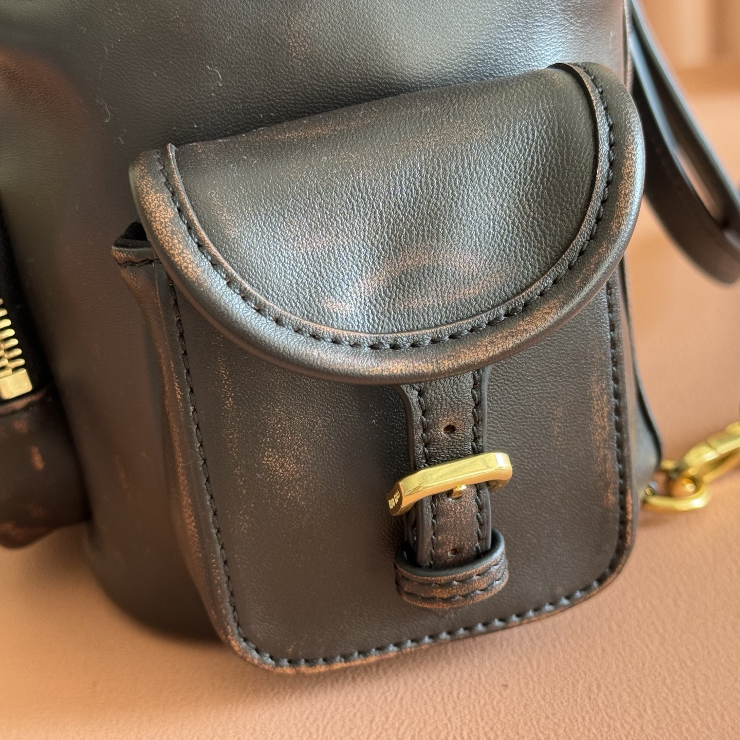 Miu Miu Backpack Cow Leather M