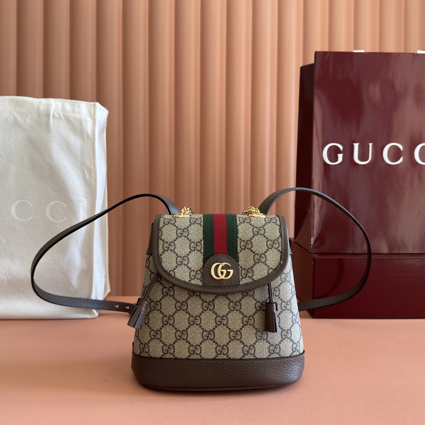 Gucci Backpack Canvas White M-l-s