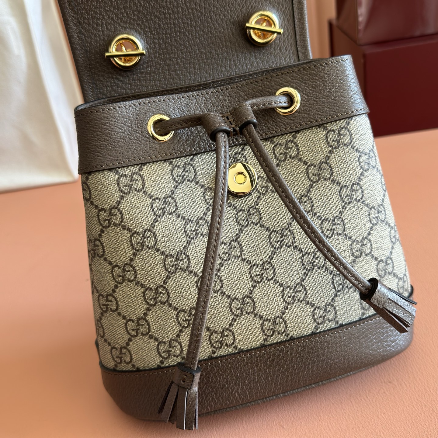 Gucci Backpack Canvas White M-l-s