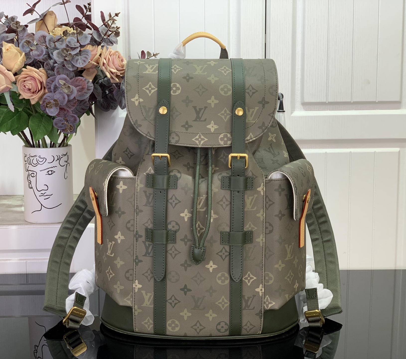 Louis Vuitton Backpack Cow Leather Brown M-l-s