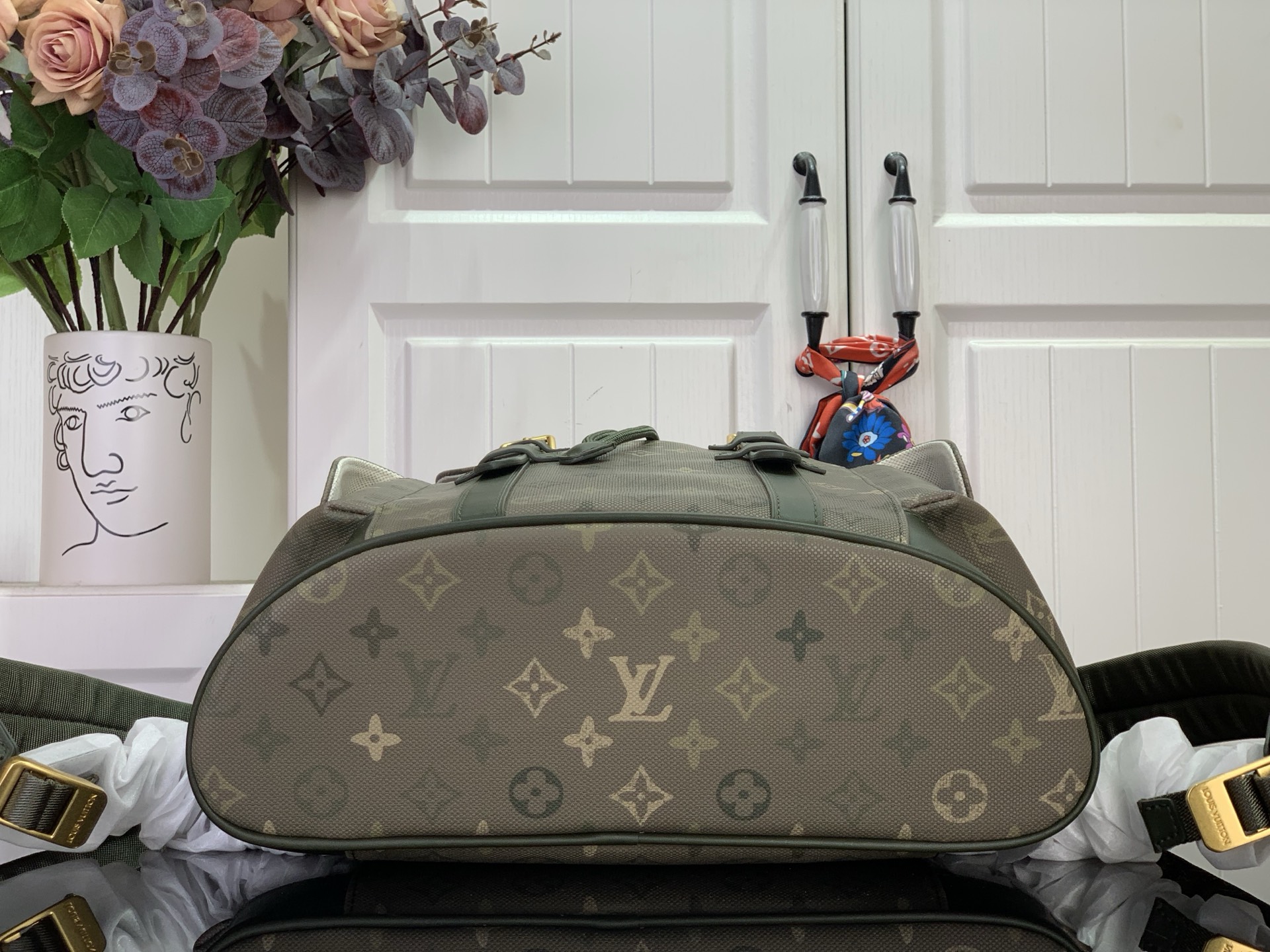 Louis Vuitton Backpack Cow Leather Brown M-l-s