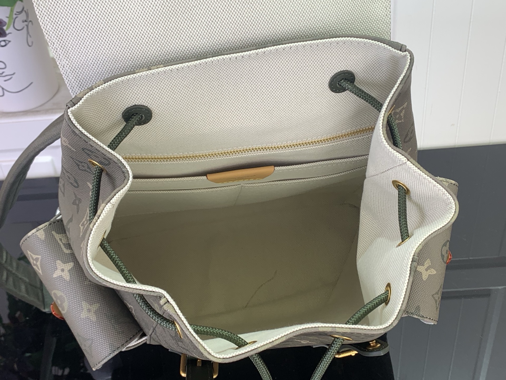 Louis Vuitton Backpack Cow Leather Brown M-l-s