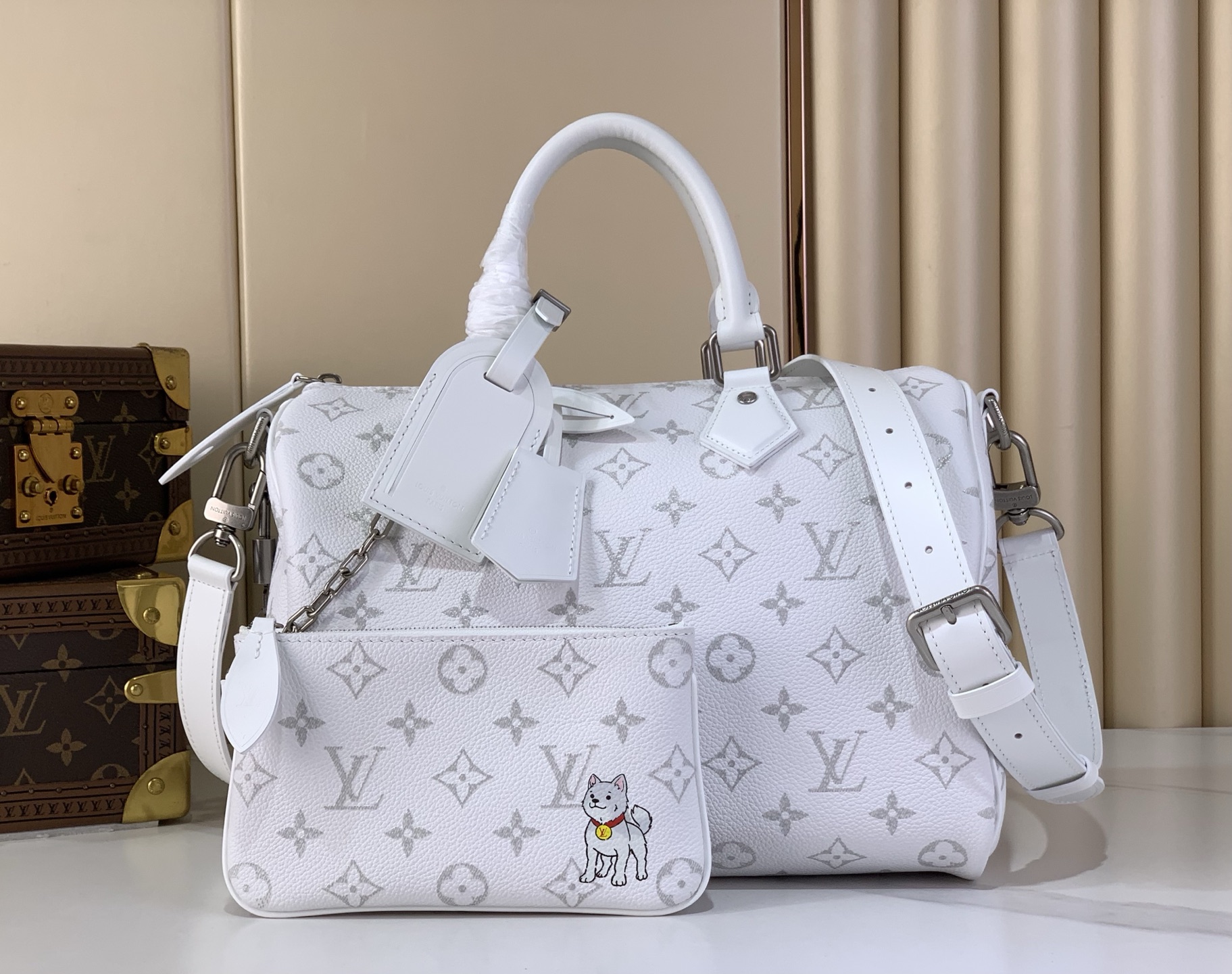 Louis Vuitton Basic Bag Cow Leather White M-s