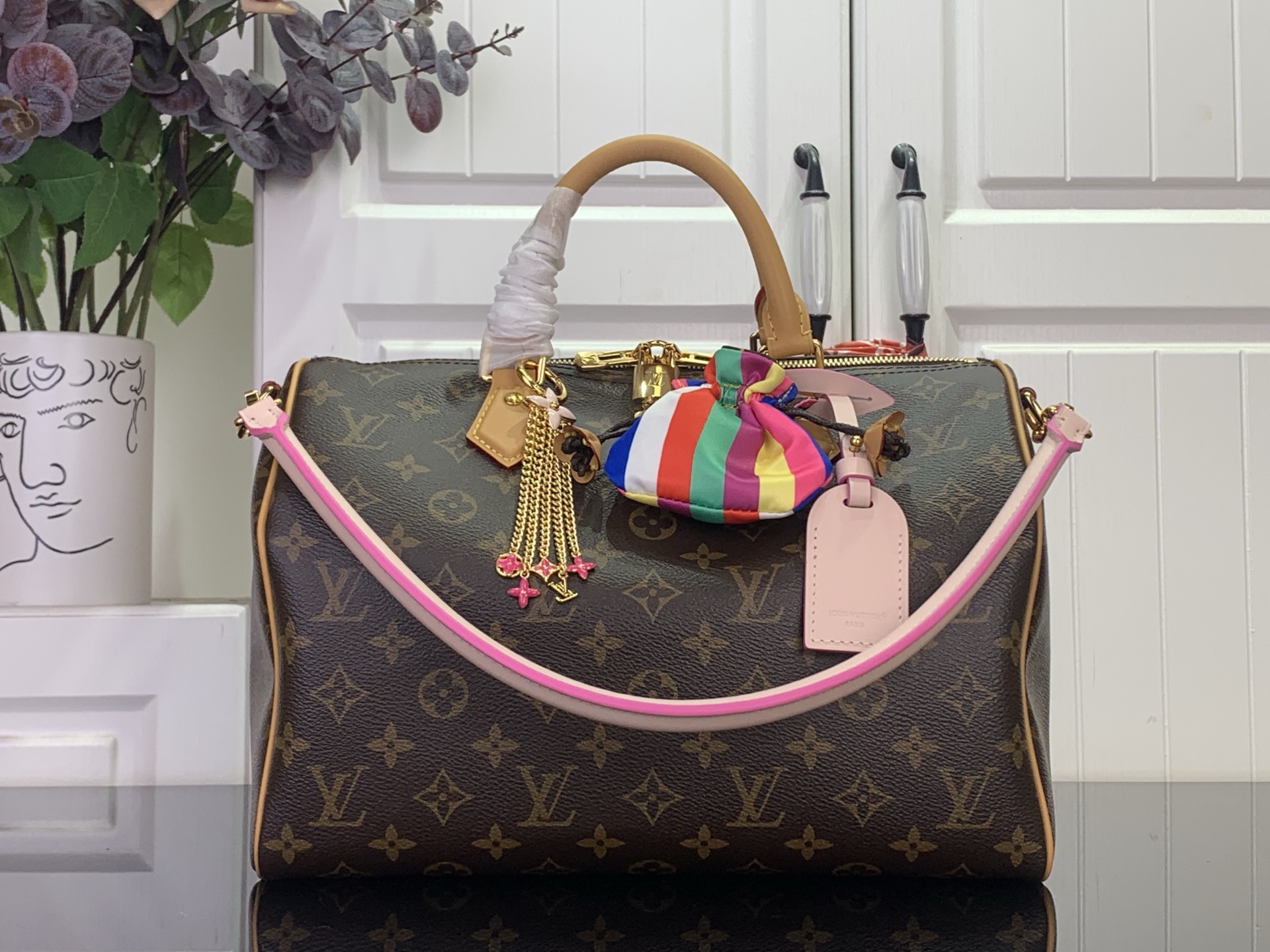 Louis Vuitton Basic Bag Canvas Black M-s