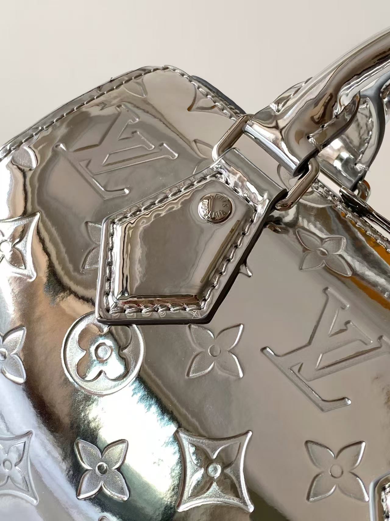 Louis Vuitton Basic Bag Canvas Silver M-l-s