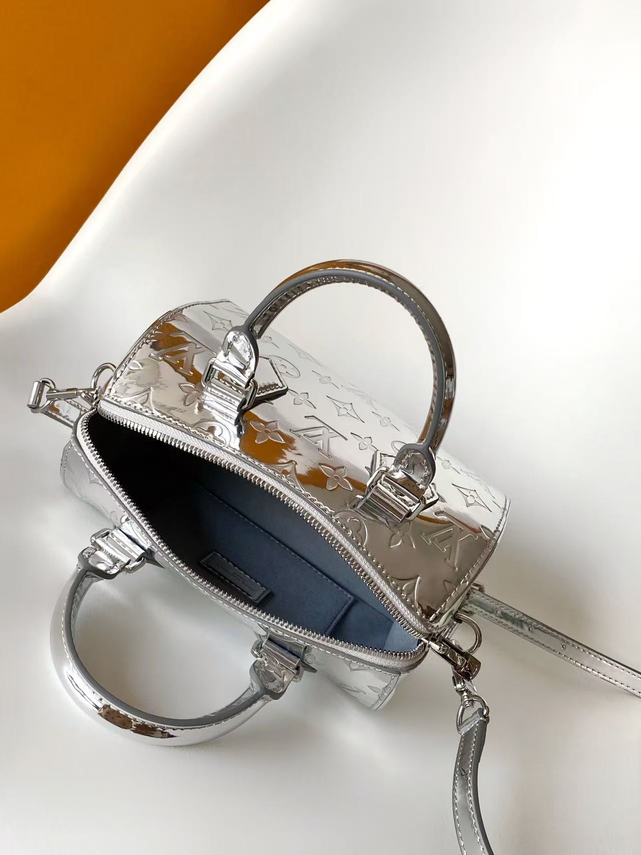 Louis Vuitton Basic Bag Canvas Silver M-l-s