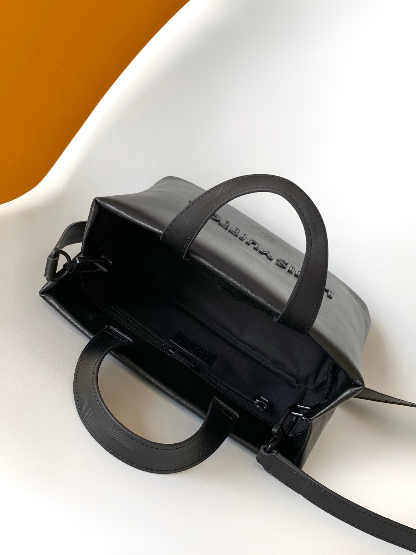 Louis Vuitton Tote Bag Cow Leather Black M-l-s