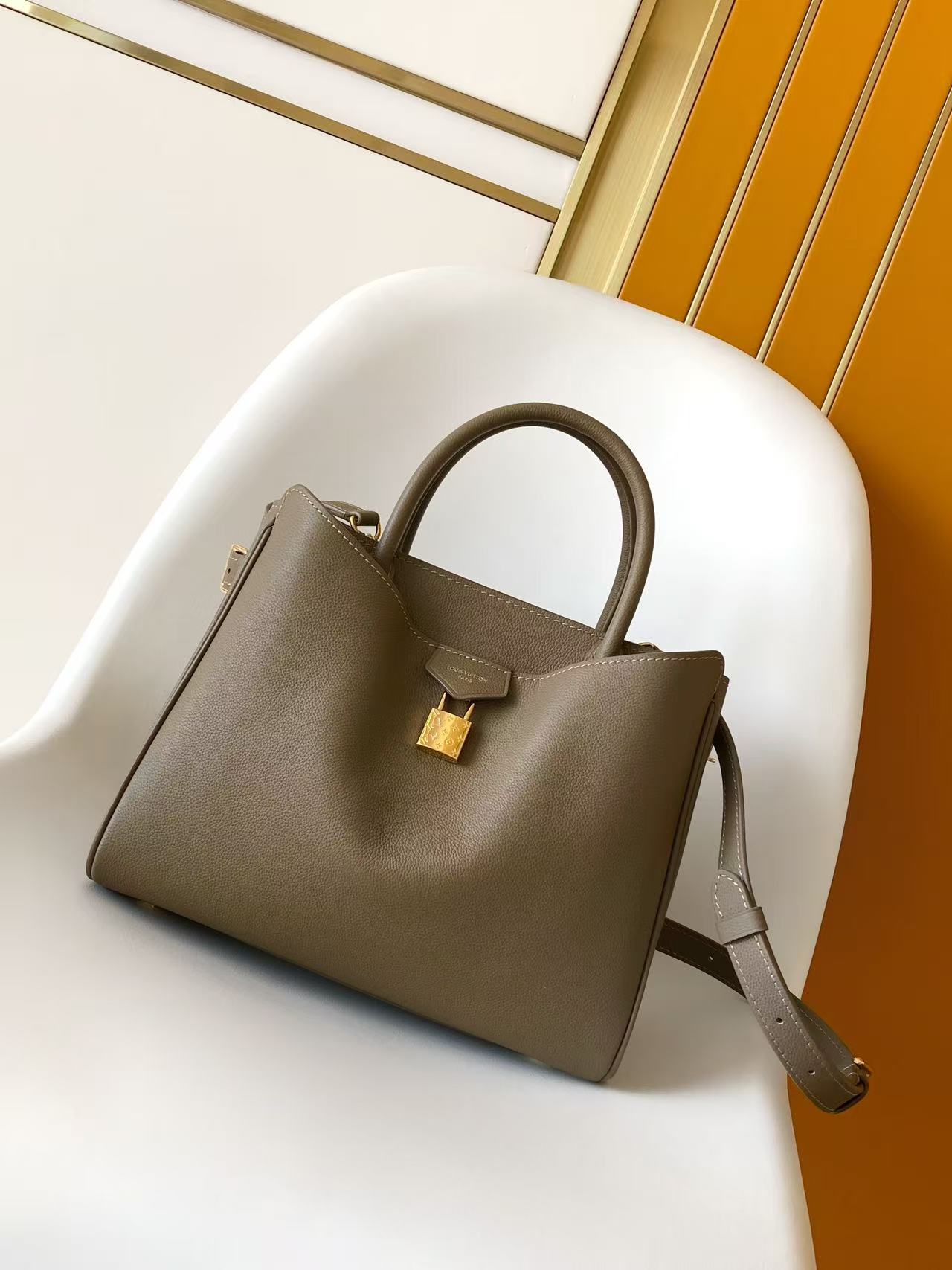 Louis Vuitton Basic Bag Cow Leather Black M-s