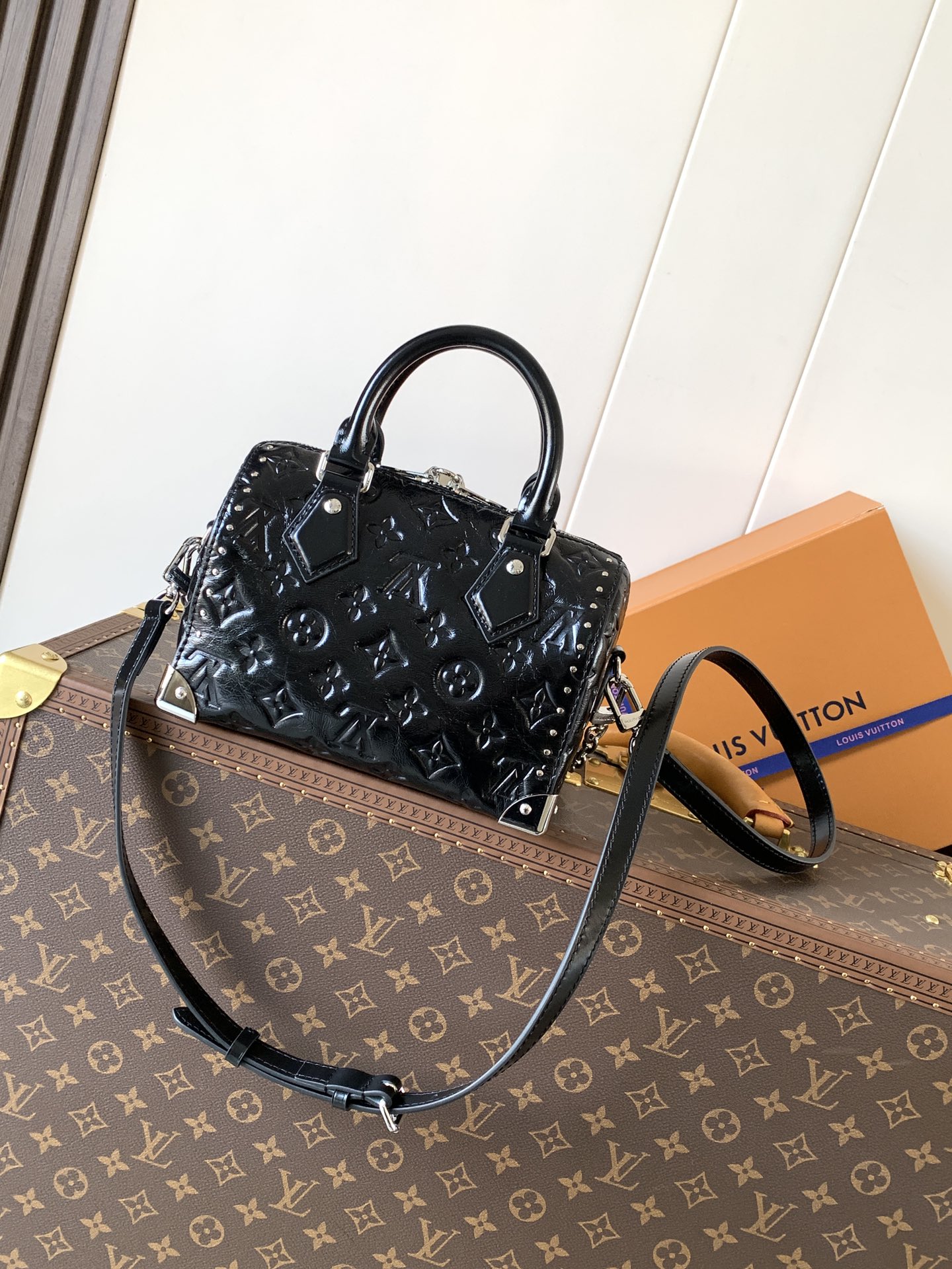 Louis Vuitton Basic Bag Cow Leather Black M-s