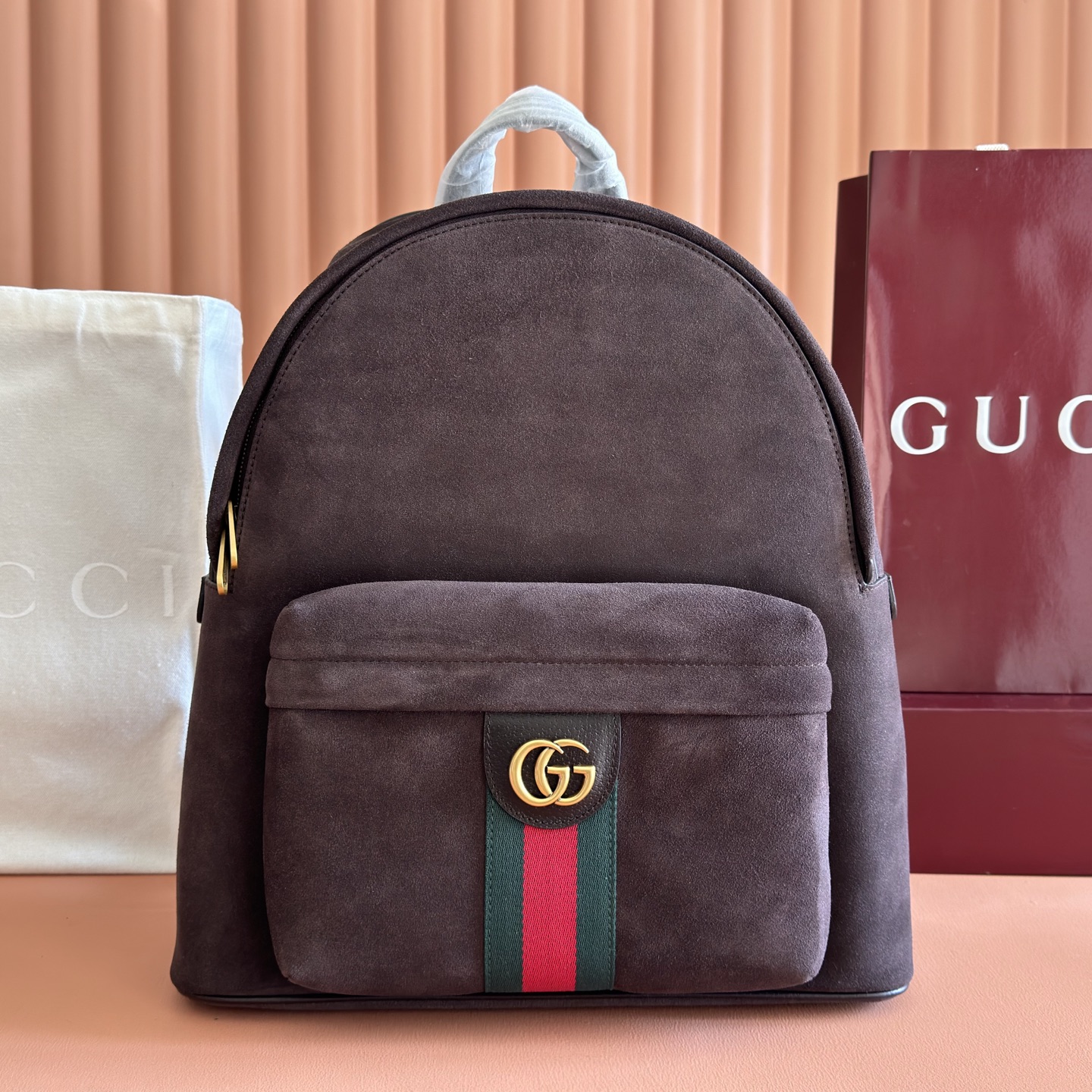 Gucci Backpack Canvas White M-s