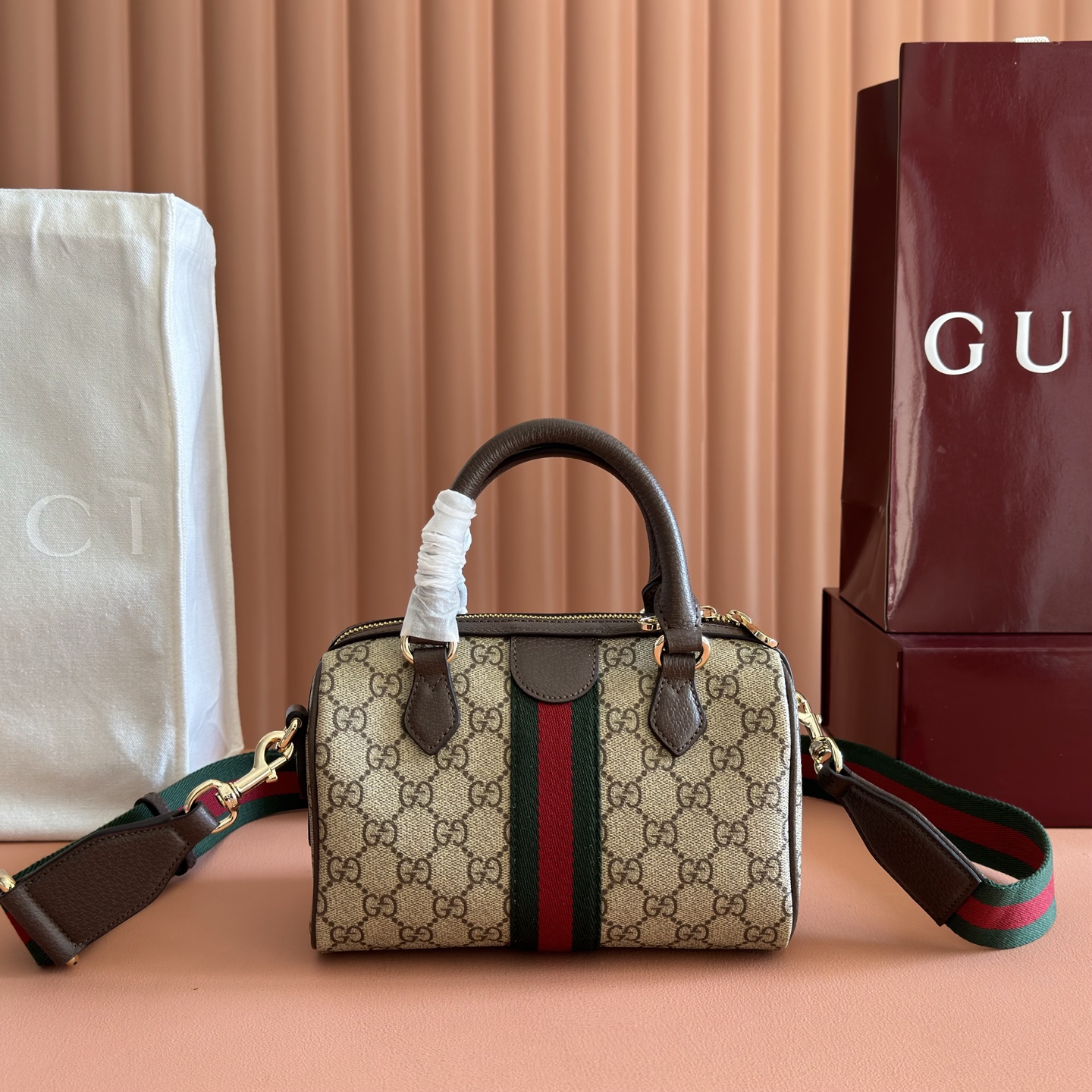 Gucci Basic Bag Canvas Brown L