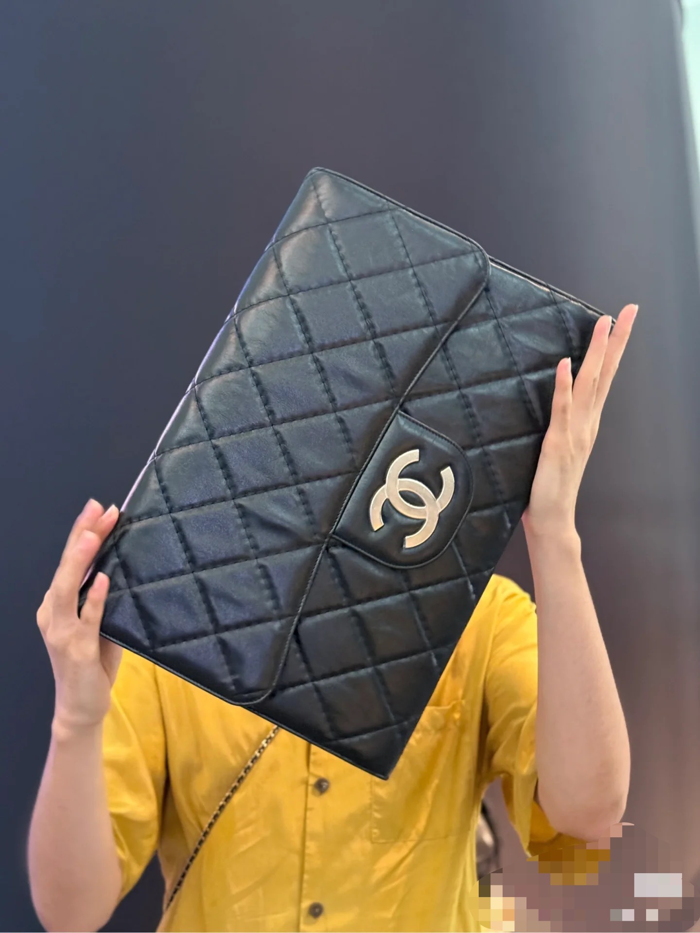 Chanel Female Clutch Bag Cow Leather Large Capacity M-l-s