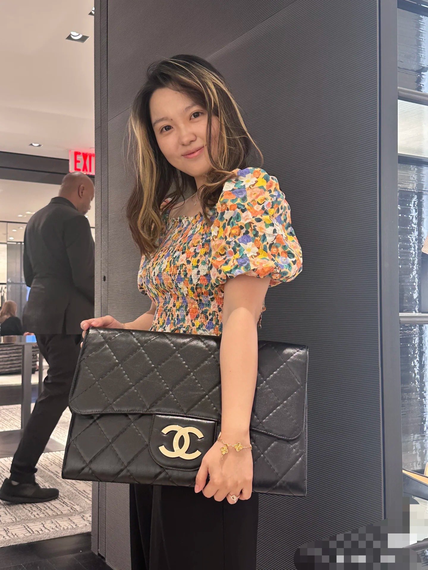 Chanel Female Clutch Bag Cow Leather Large Capacity M-l-s