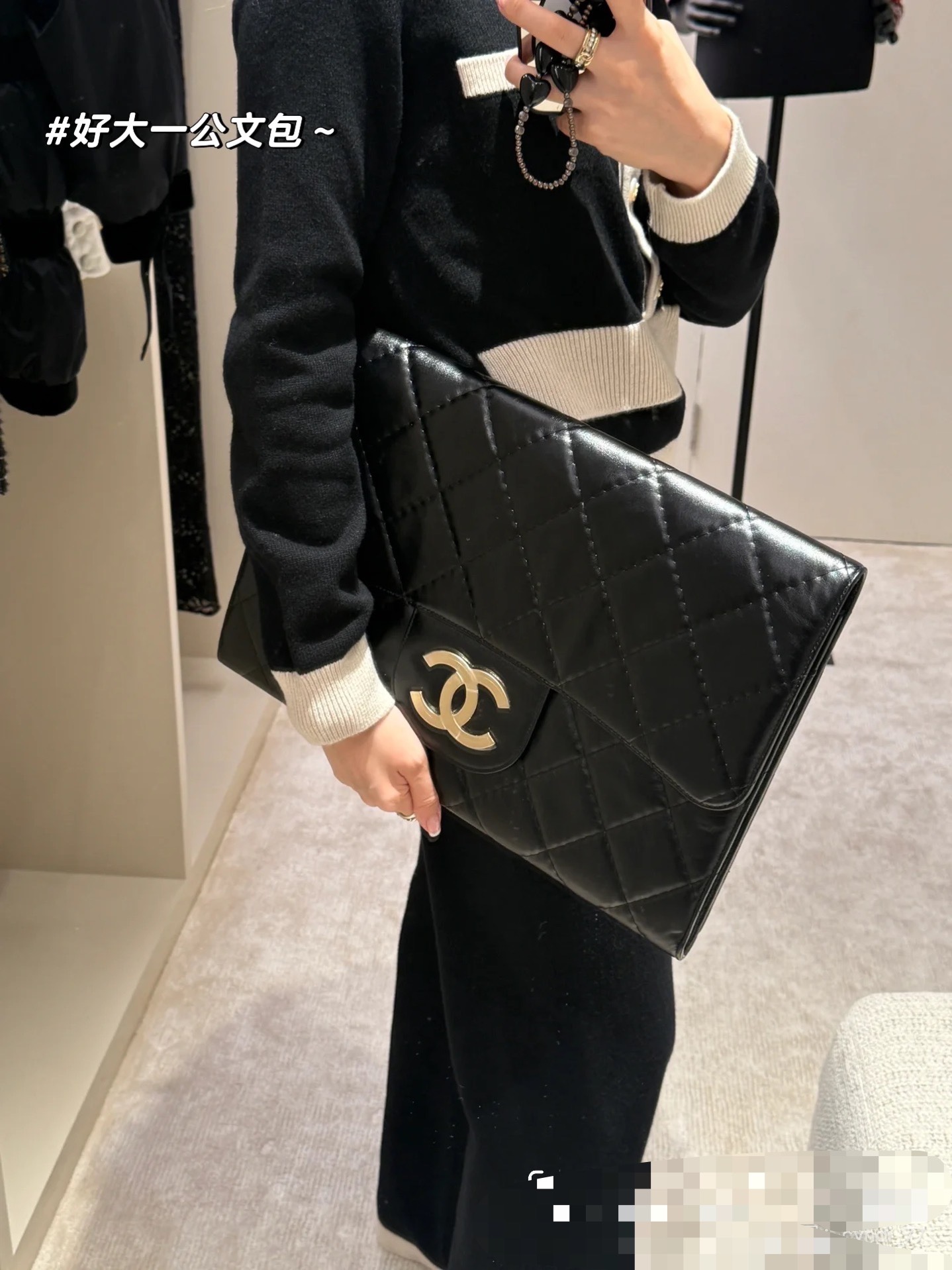 Chanel Female Clutch Bag Cow Leather Large Capacity M-l-s