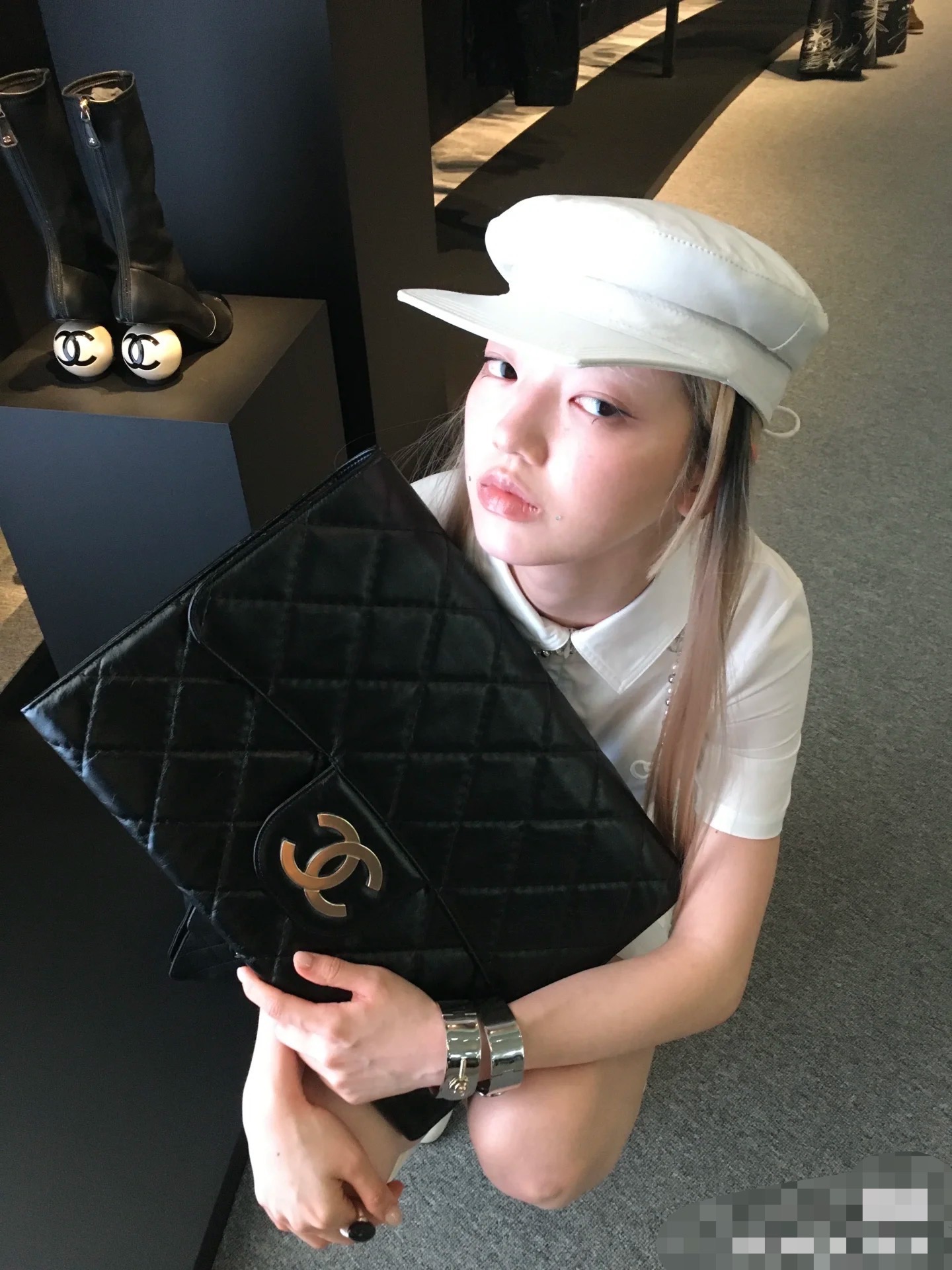 Chanel Female Clutch Bag Cow Leather Large Capacity M-l-s