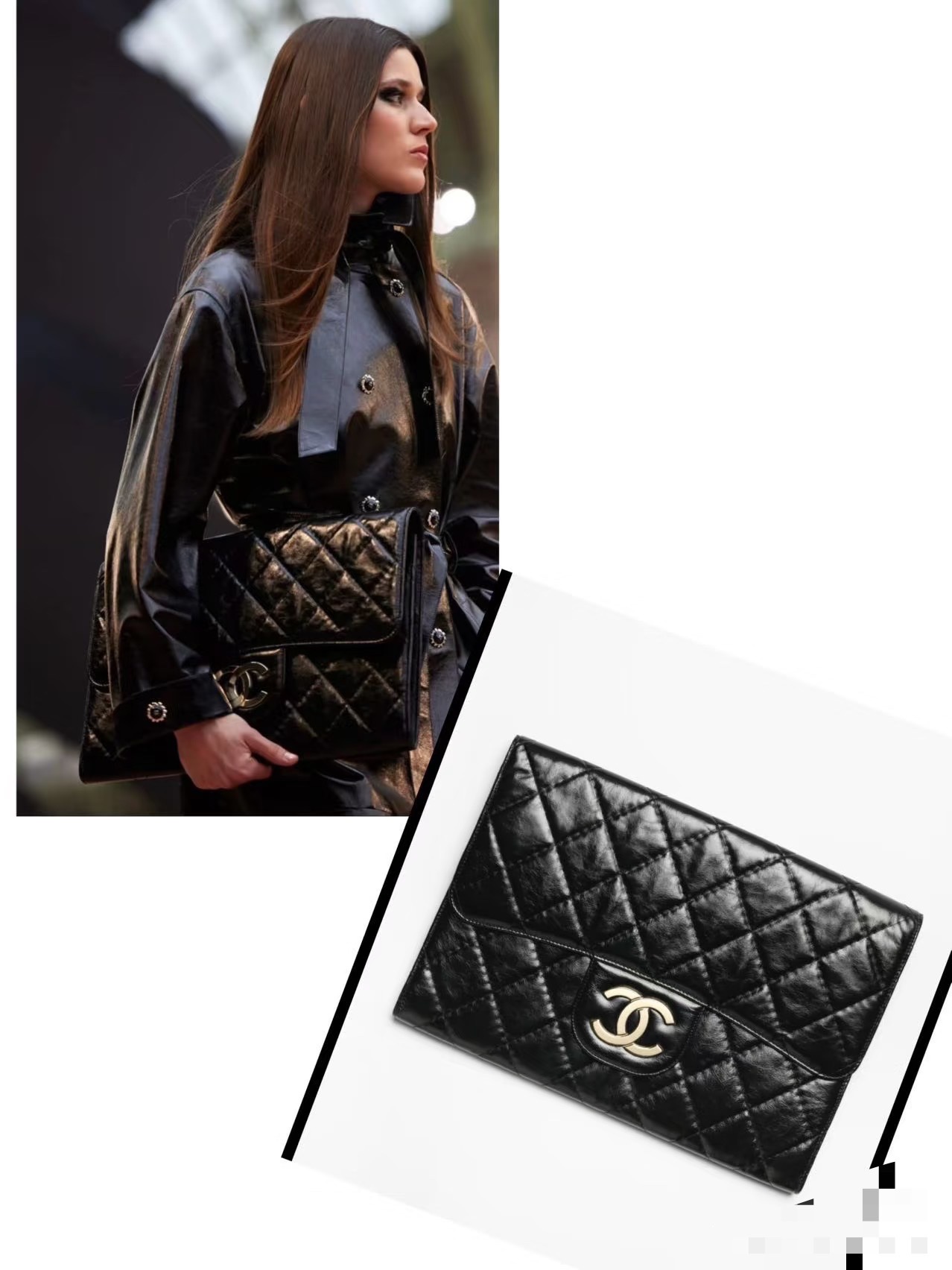 Chanel Female Clutch Bag Cow Leather Large Capacity M-l-s