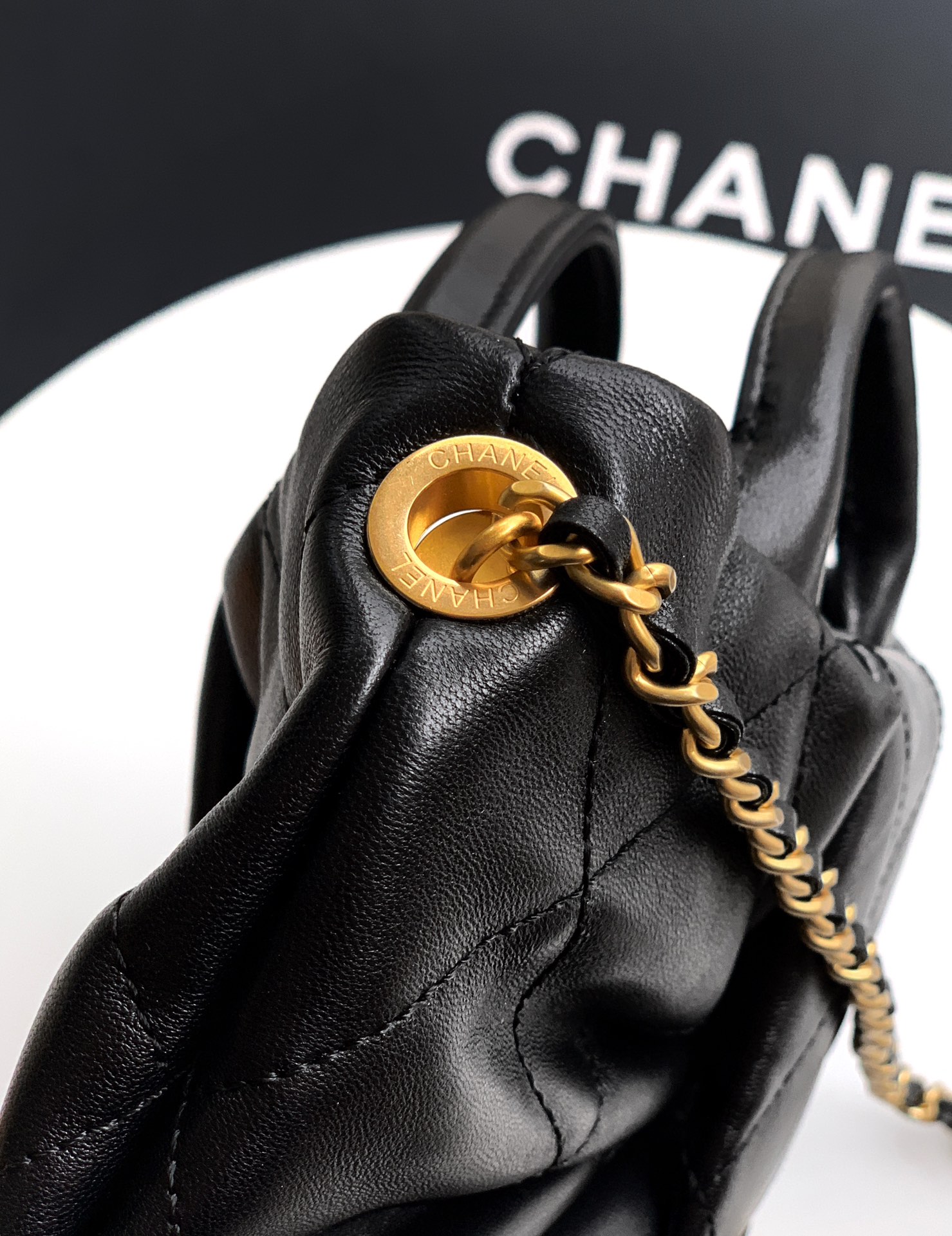 Chanel Female Basic Bag Sheepskin Black Waterproof M-l