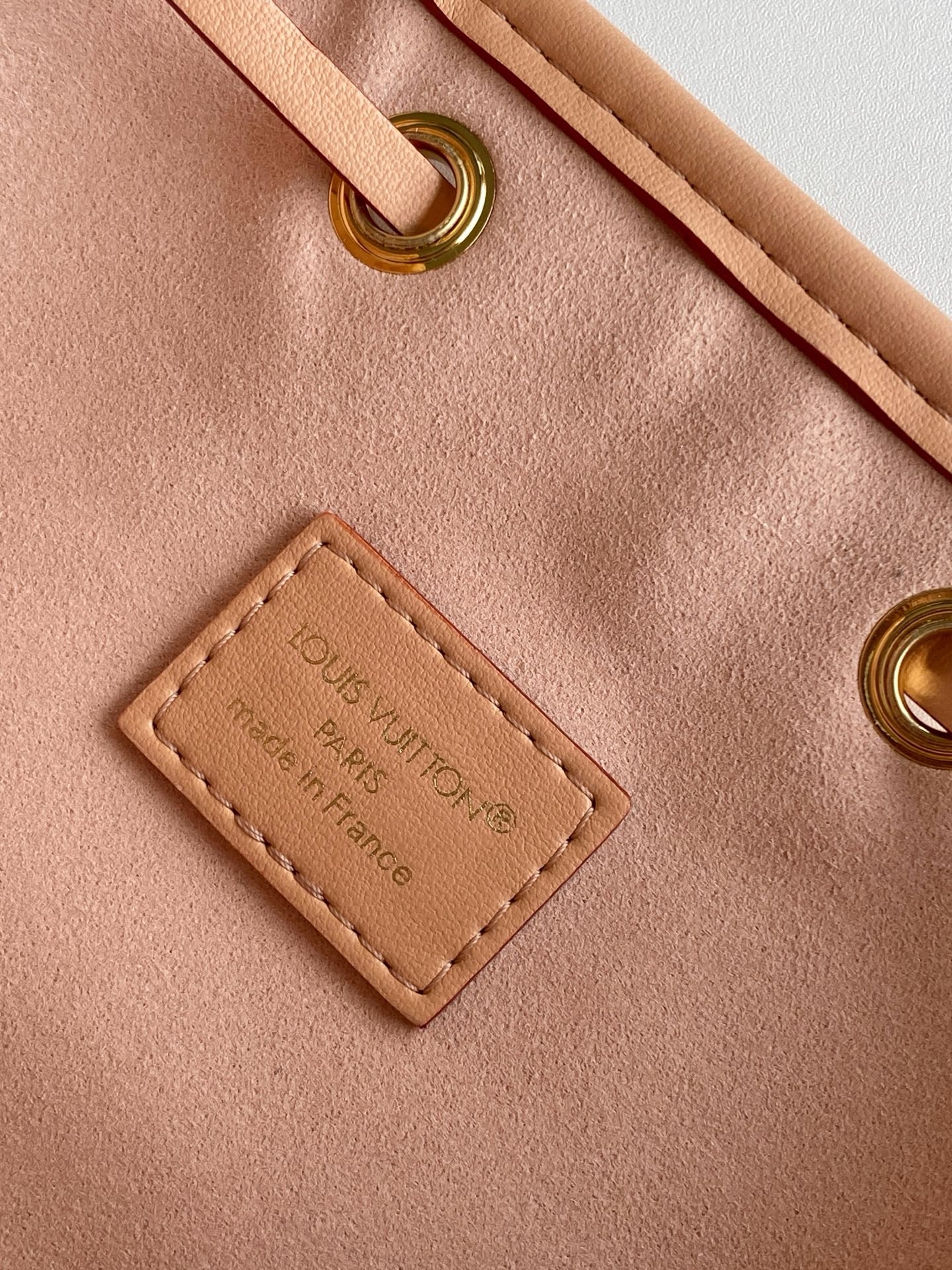 Louis Vuitton Tote Bag Cow Leather Beige M-s