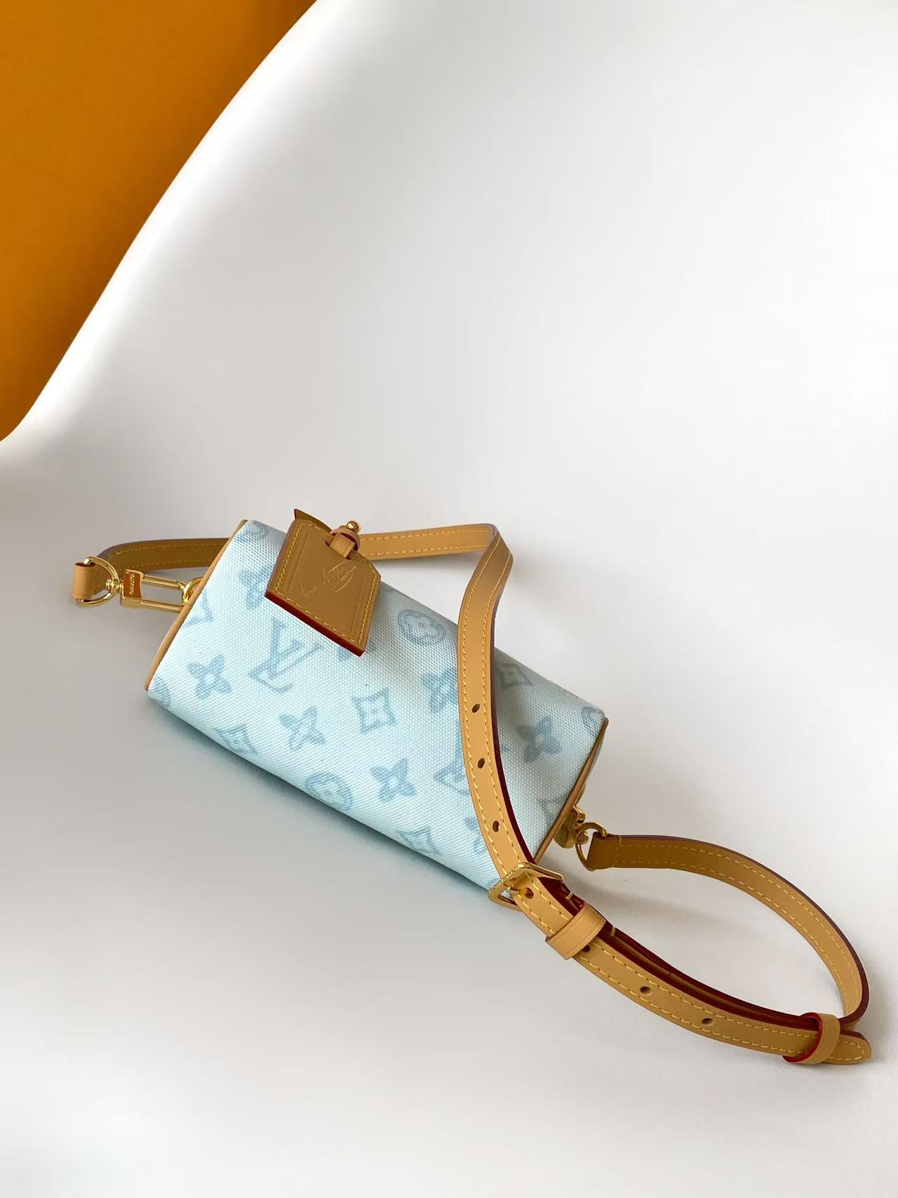 Louis Vuitton Basic Bag Cow Leather Blue M-s