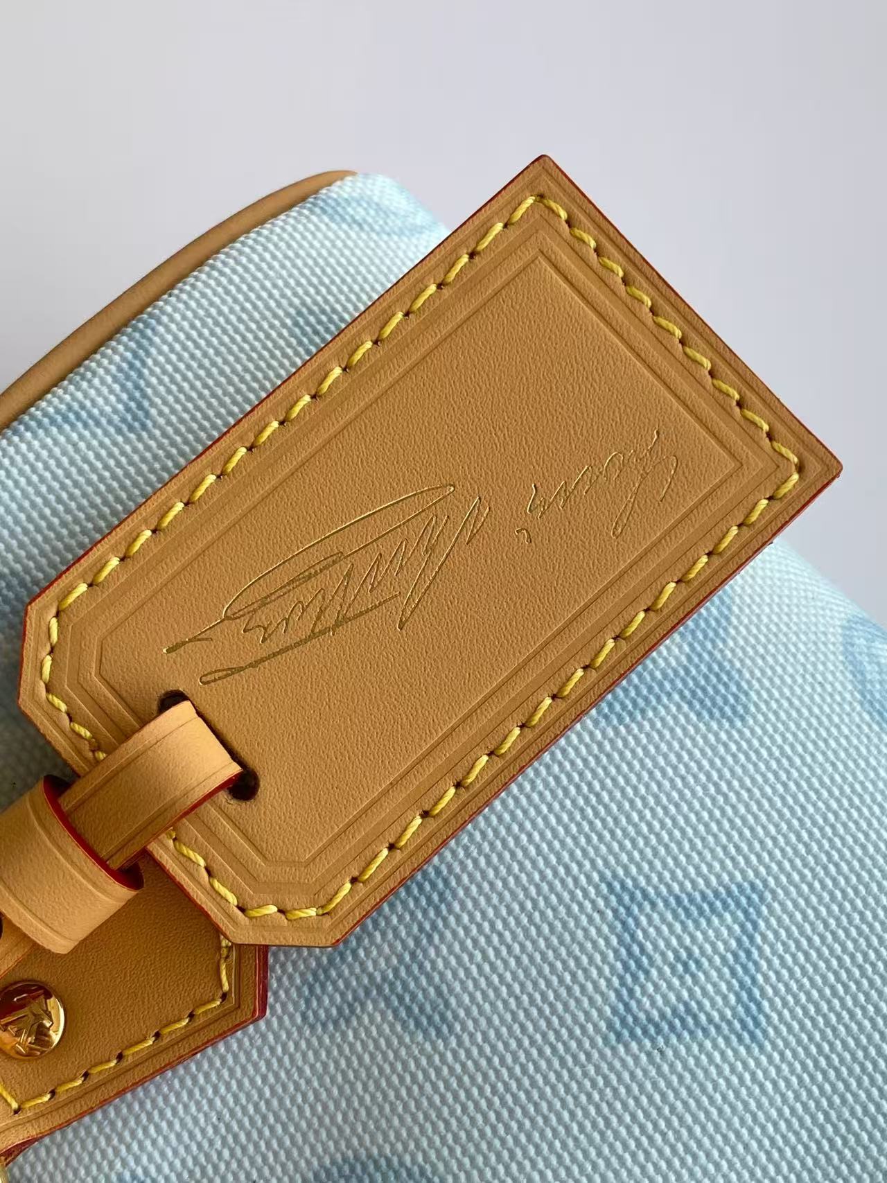 Louis Vuitton Basic Bag Cow Leather Blue M-s