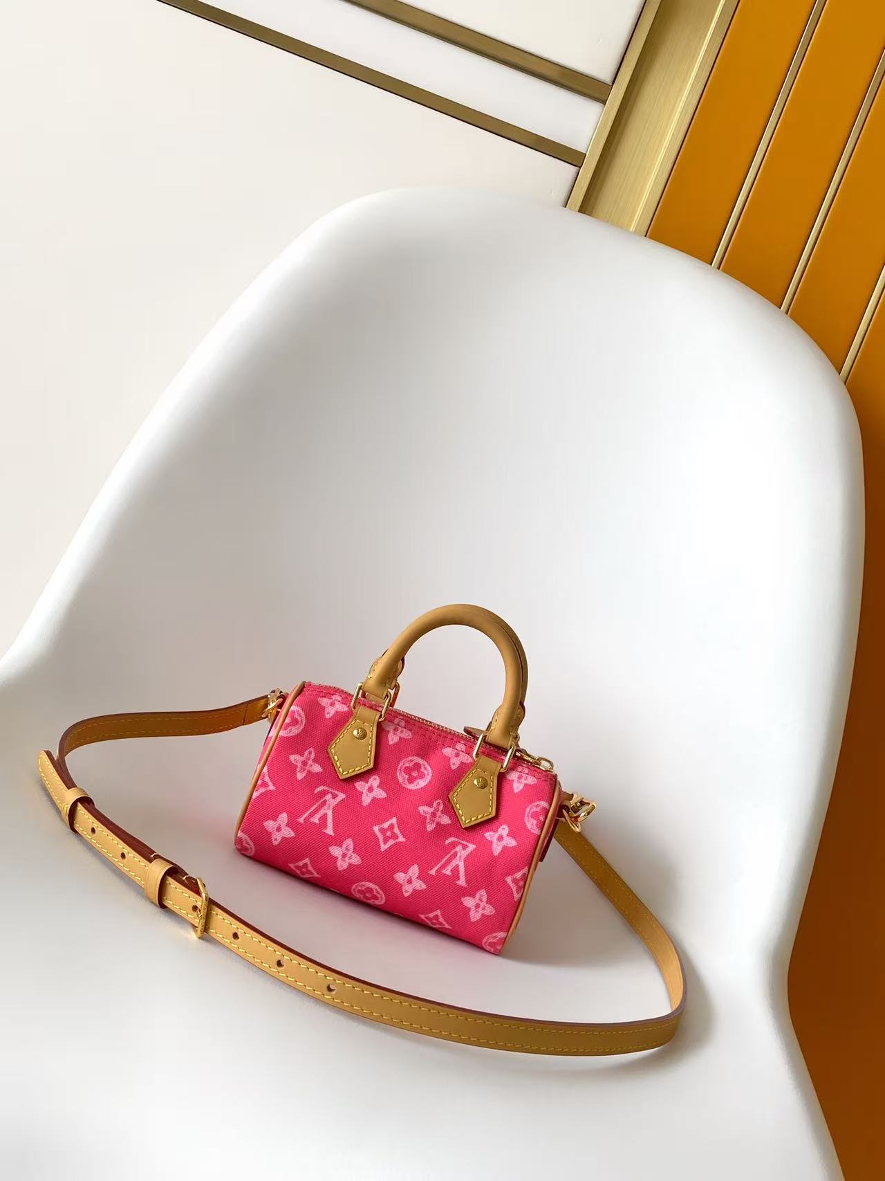 Louis Vuitton Basic Bag Cow Leather Blue M-s