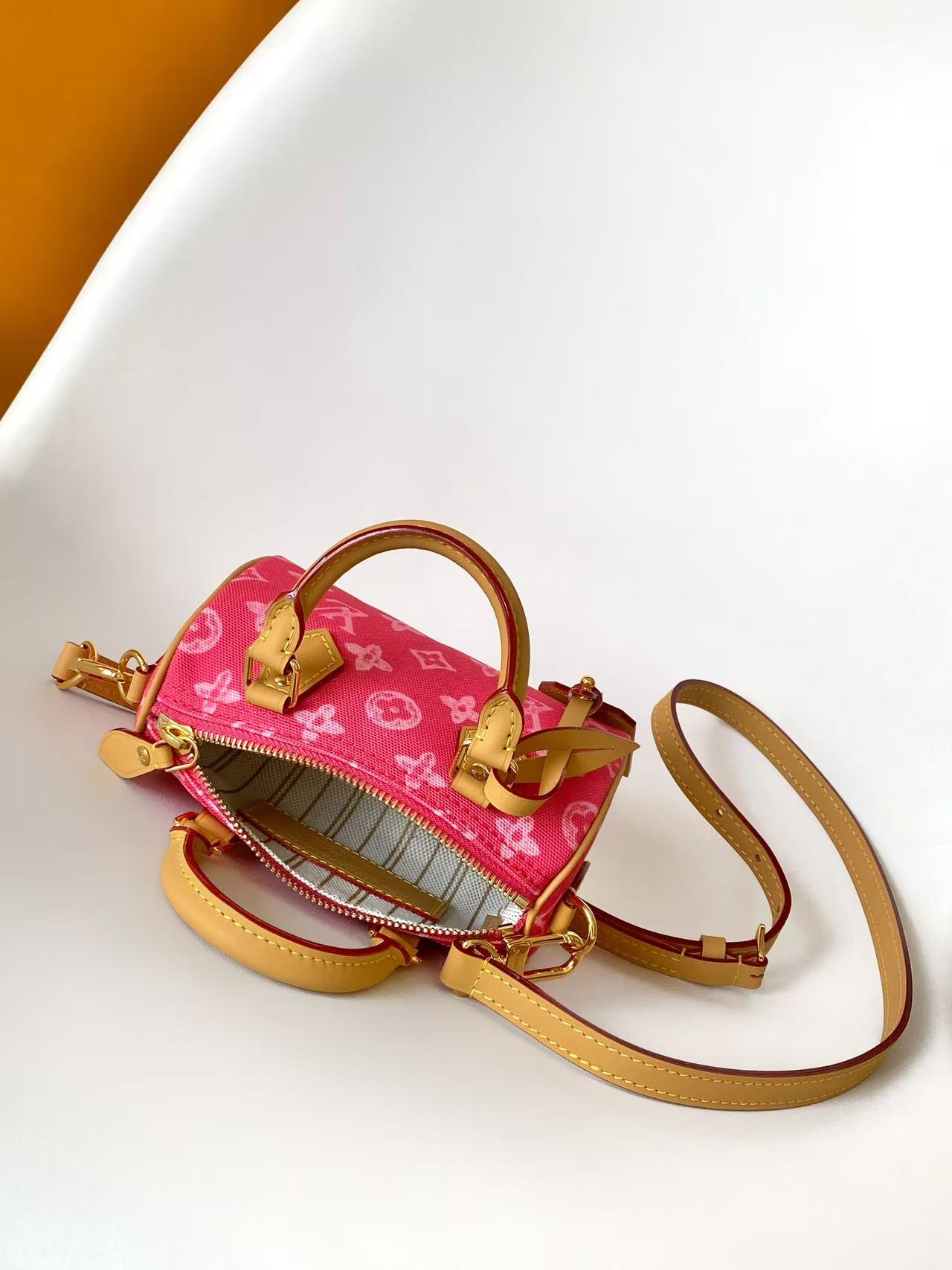 Louis Vuitton Basic Bag Cow Leather Blue M-s