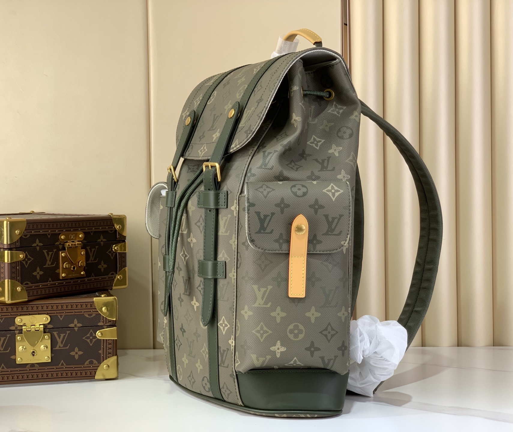 Louis Vuitton Backpack Cow Leather Brown M-l-s