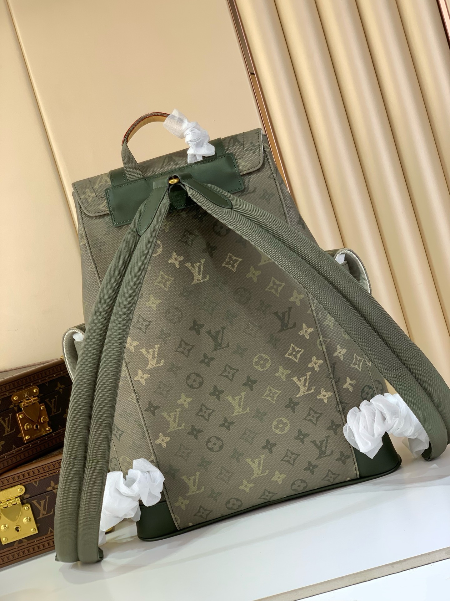 Louis Vuitton Backpack Cow Leather Brown M-l-s