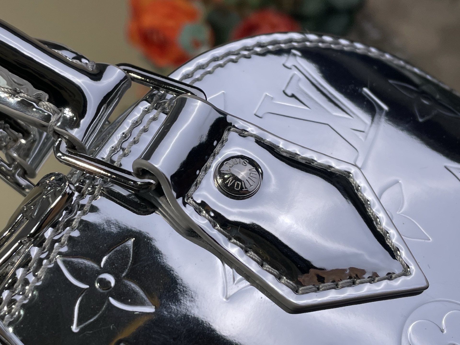 Louis Vuitton Basic Bag Canvas Silver M-l