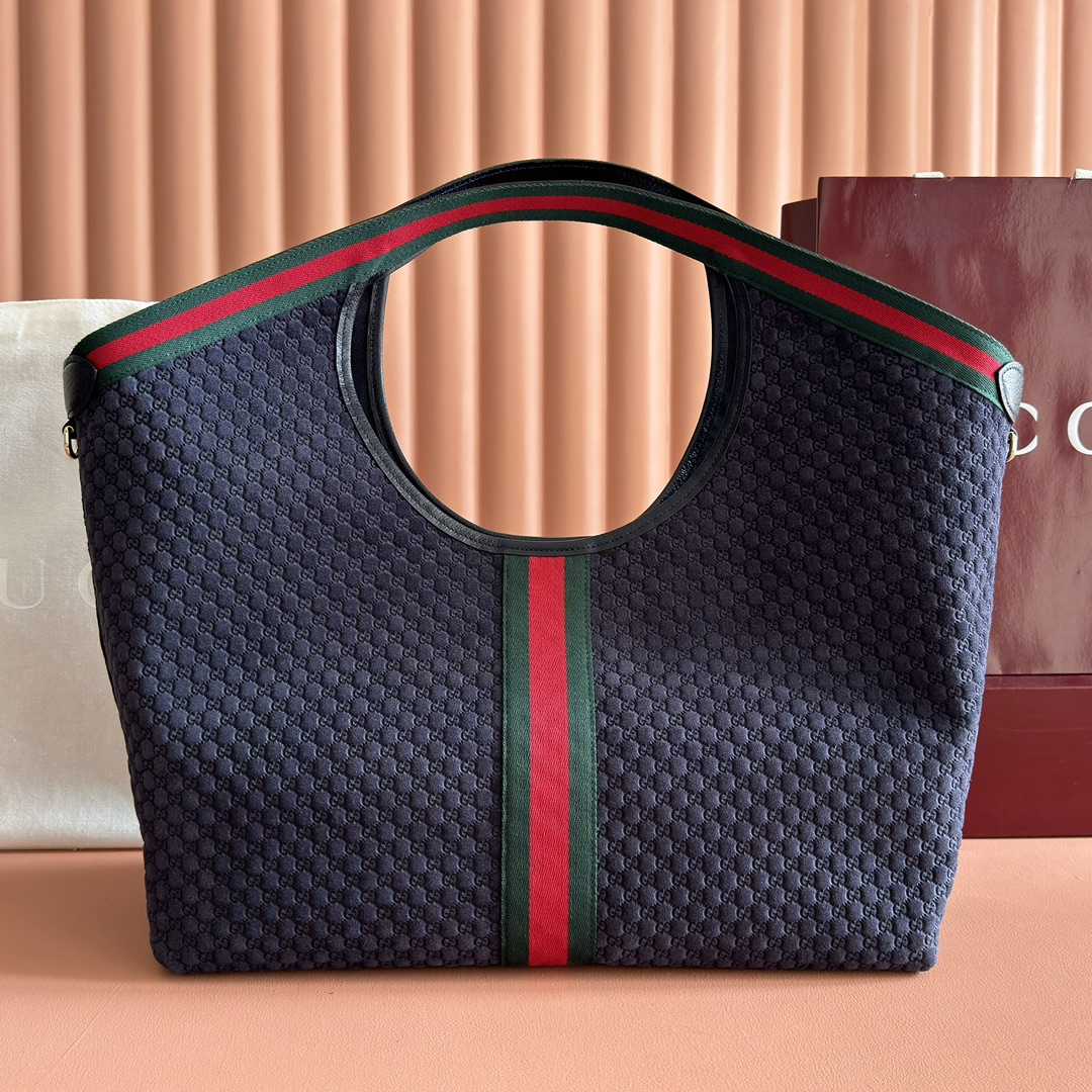 Gucci Tote Bag Canvas Brown Large Capacity L