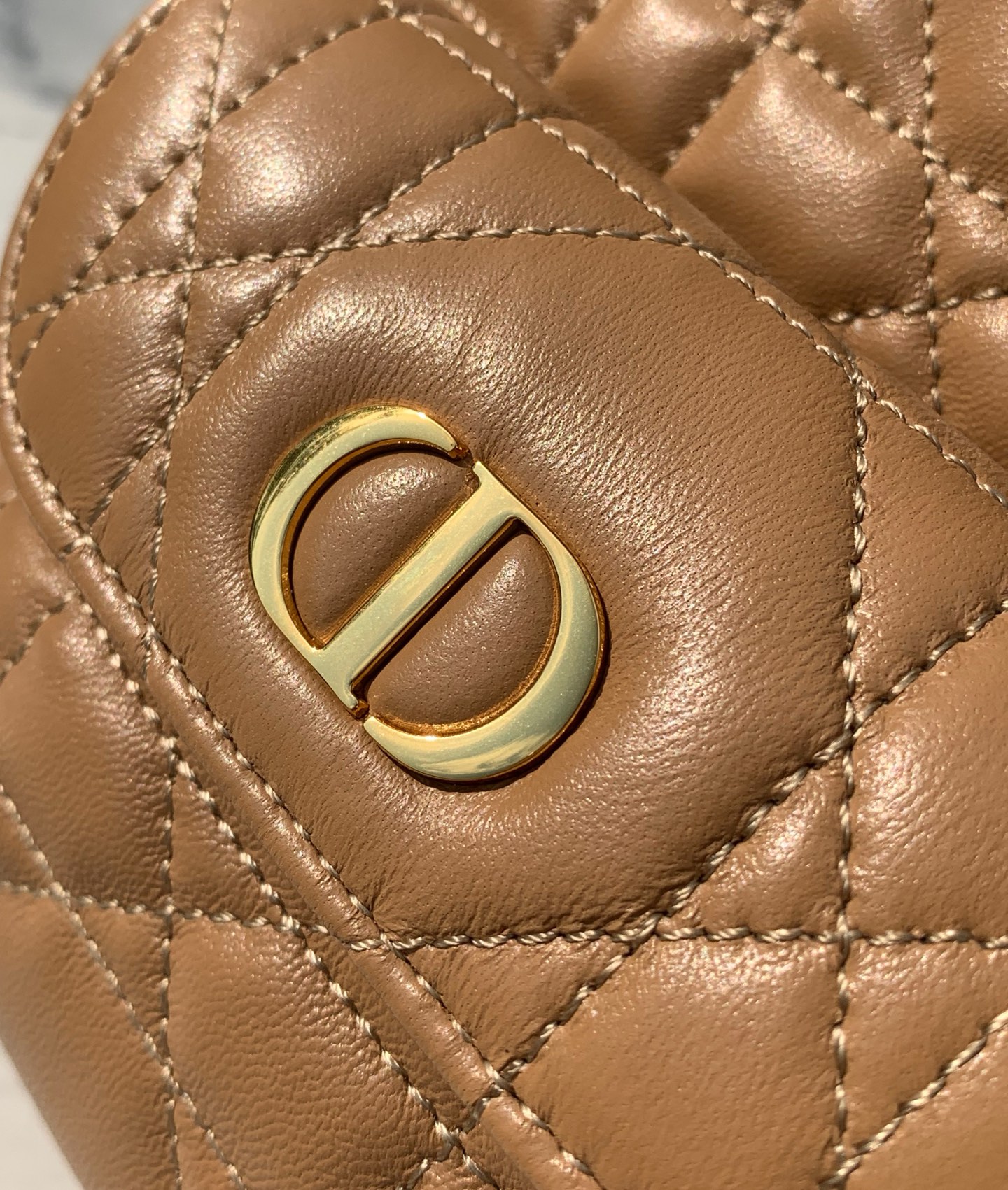 Dior Bucket Bag Sheepskin Gold M