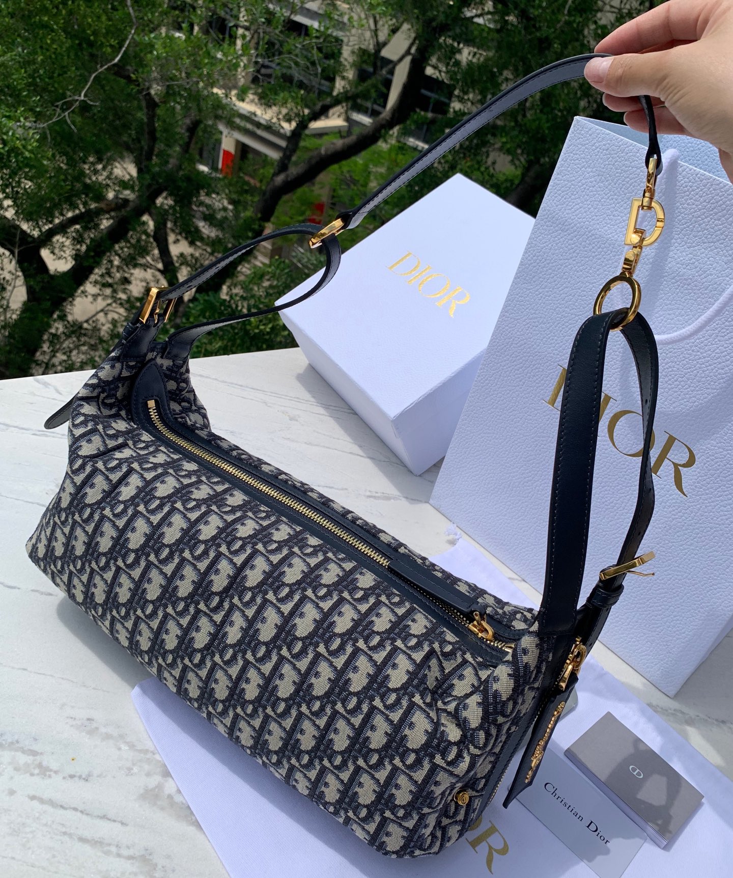 Dior Basic Bag Blue 15cm-l