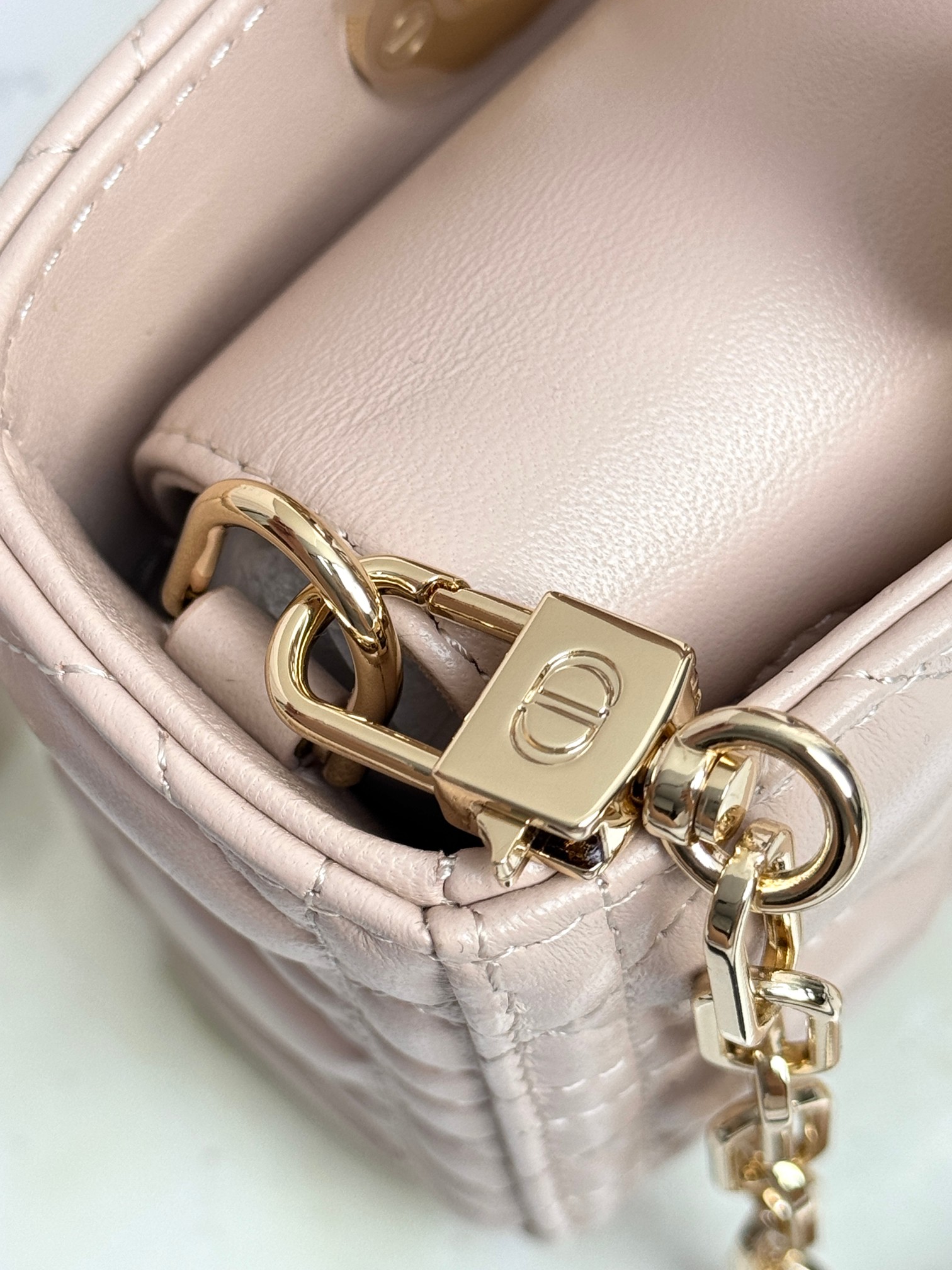 Dior Female Basic Bag Sheepskin Pink M-l