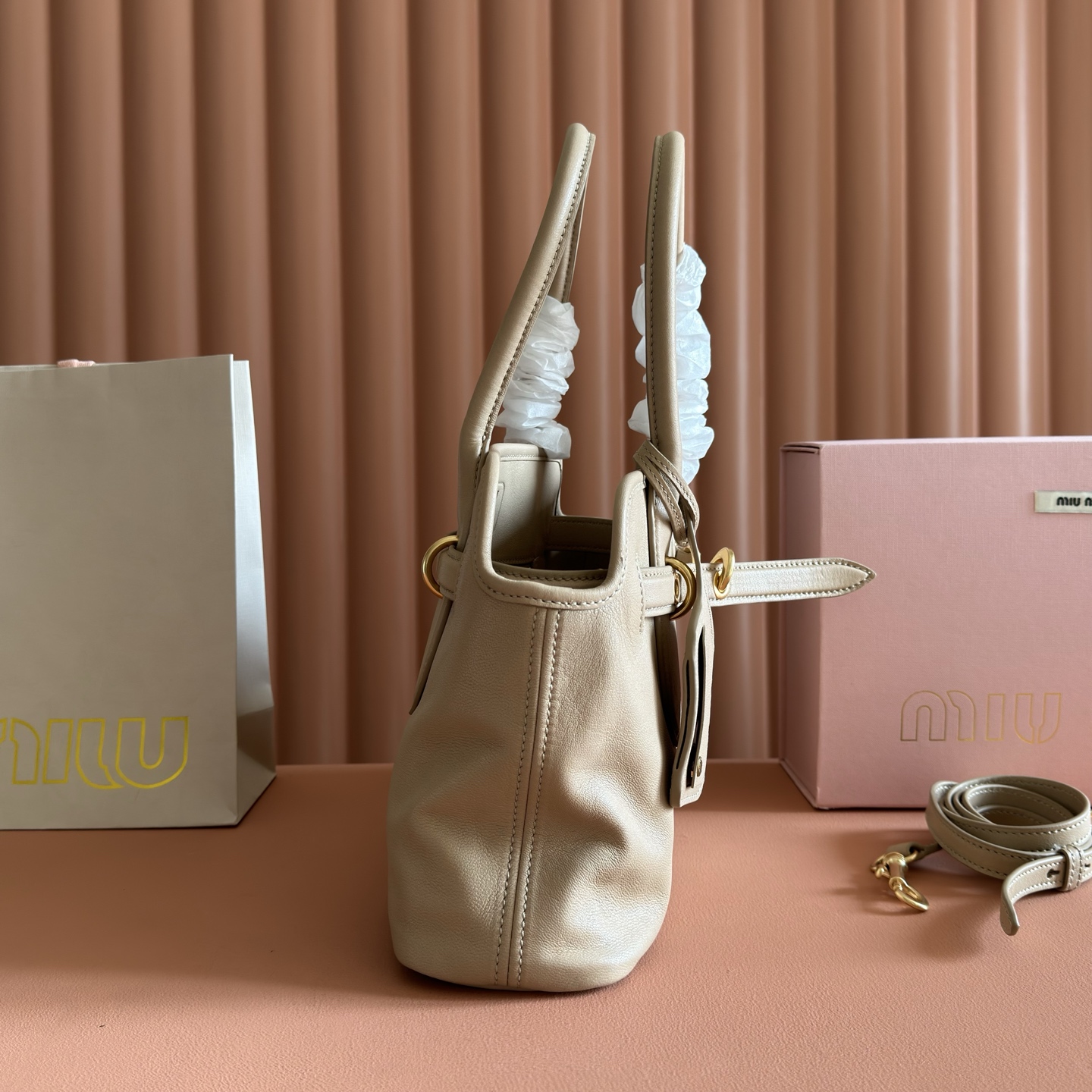 Miu Miu Basic Bag Gold M-10cm