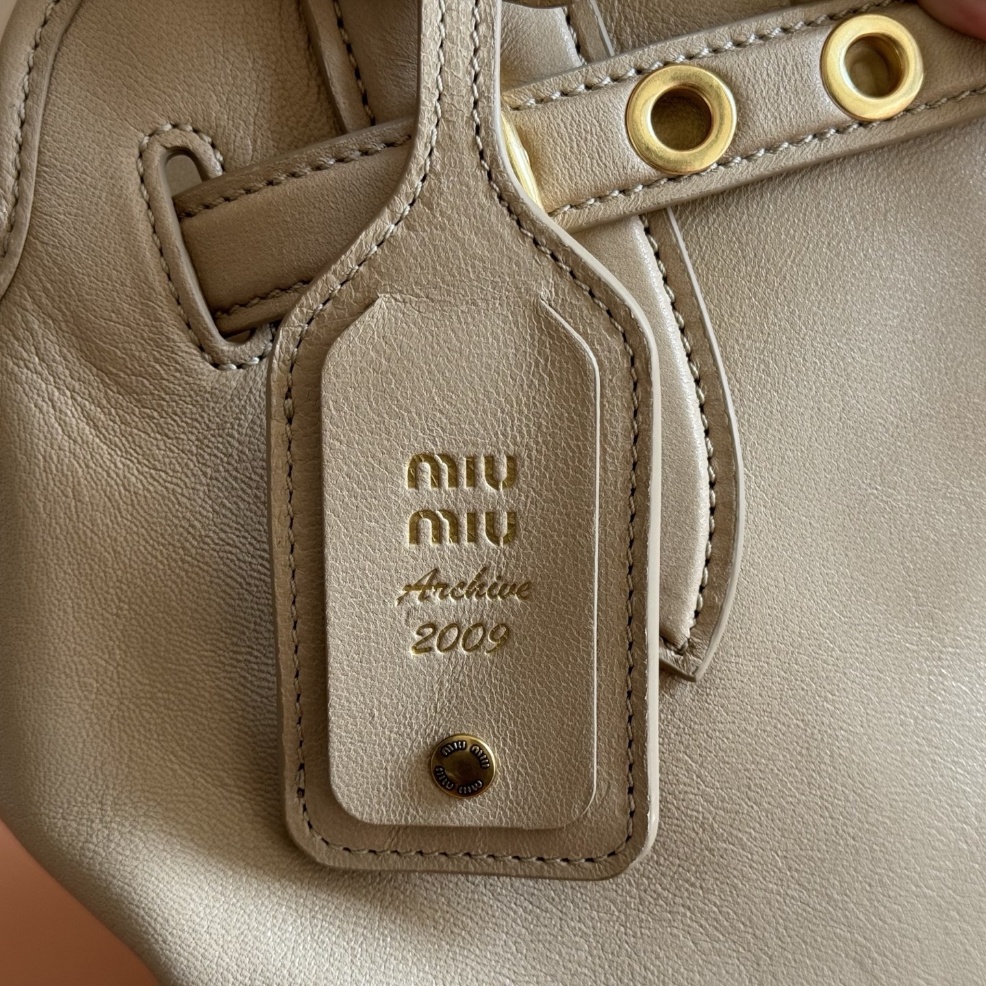 Miu Miu Basic Bag Gold M-10cm