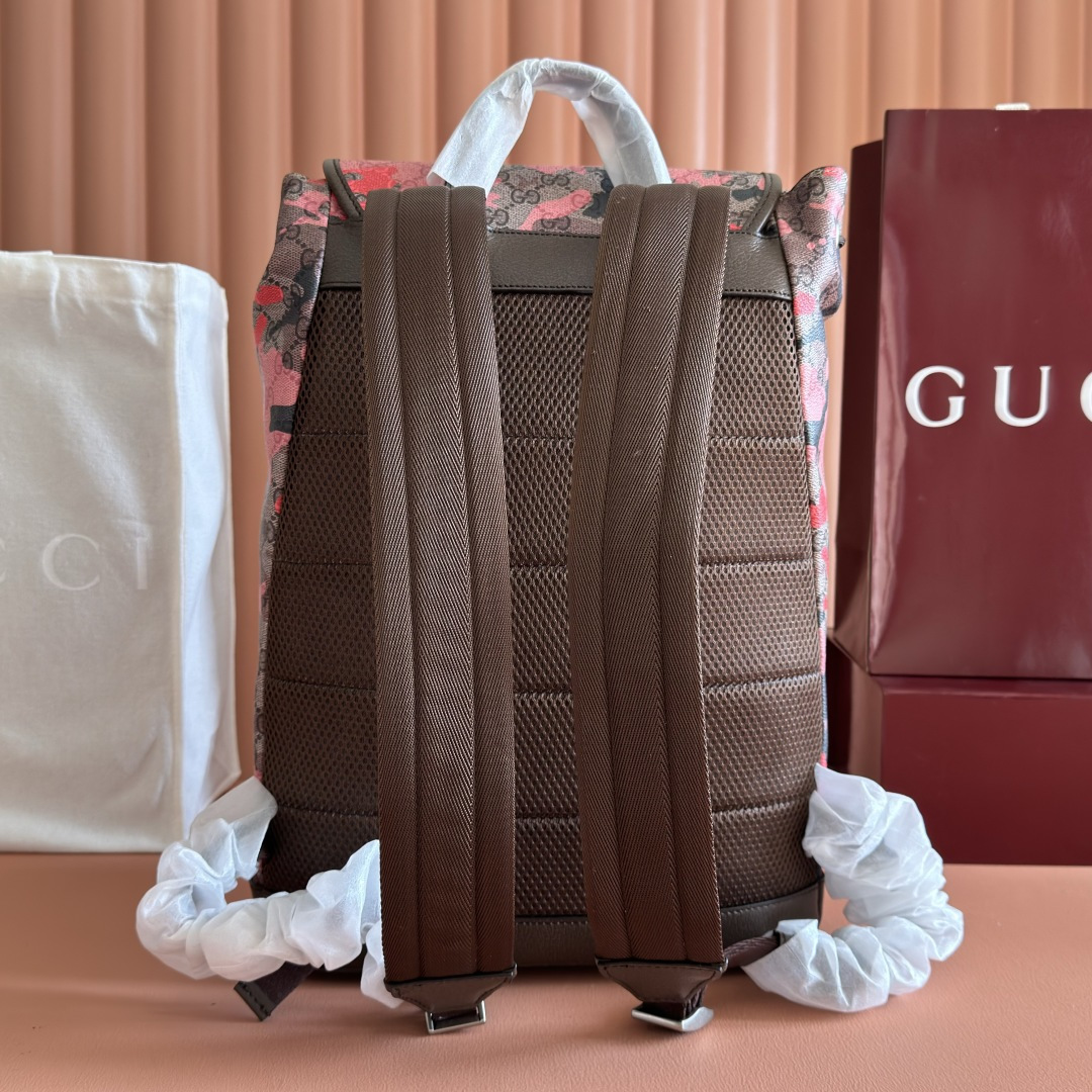 Gucci Backpack Canvas Brown