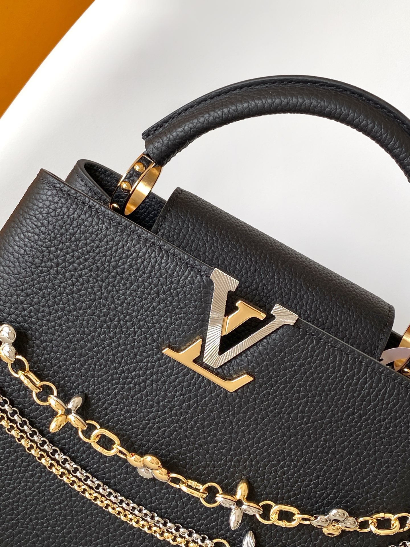 Louis Vuitton Basic Bag Cow Leather Black M-l-s