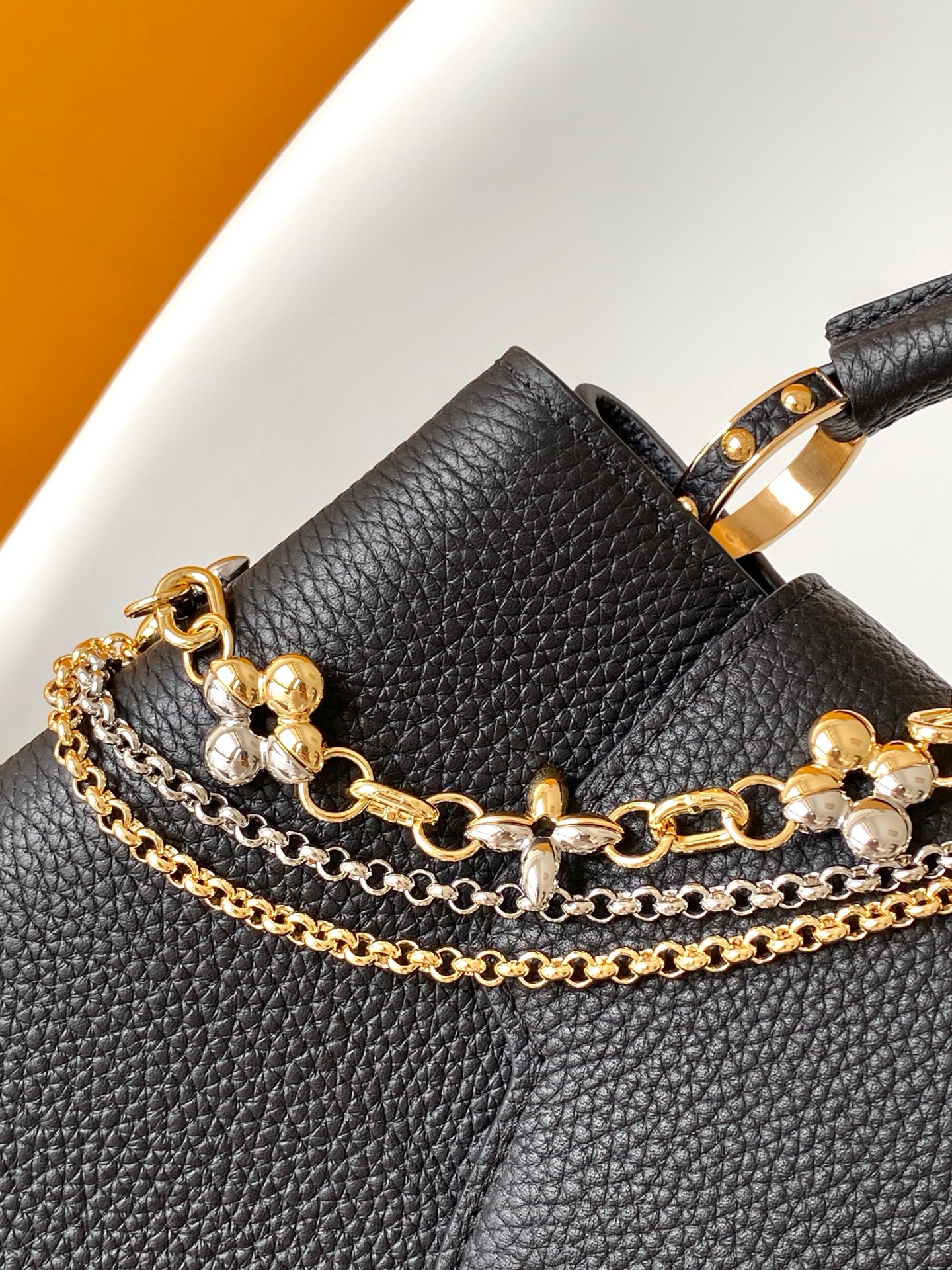 Louis Vuitton Basic Bag Cow Leather Black M-l-s