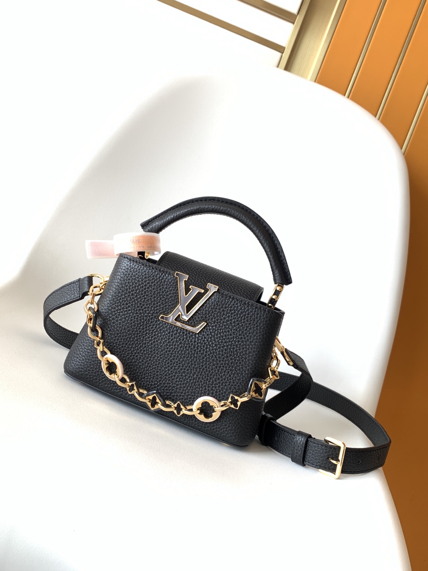 Louis Vuitton Basic Bag Cow Leather Black M-l-s