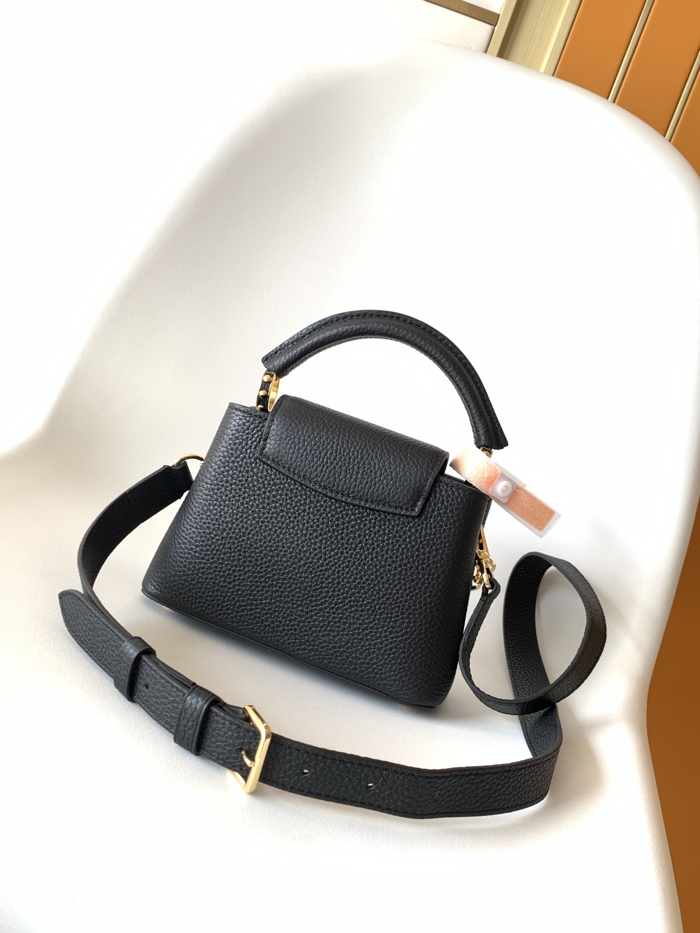 Louis Vuitton Basic Bag Cow Leather Black M-l-s