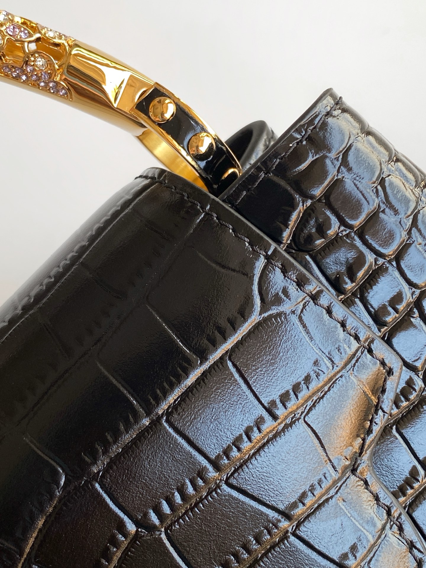 Louis Vuitton Basic Bag Cow Leather Black M-l-s